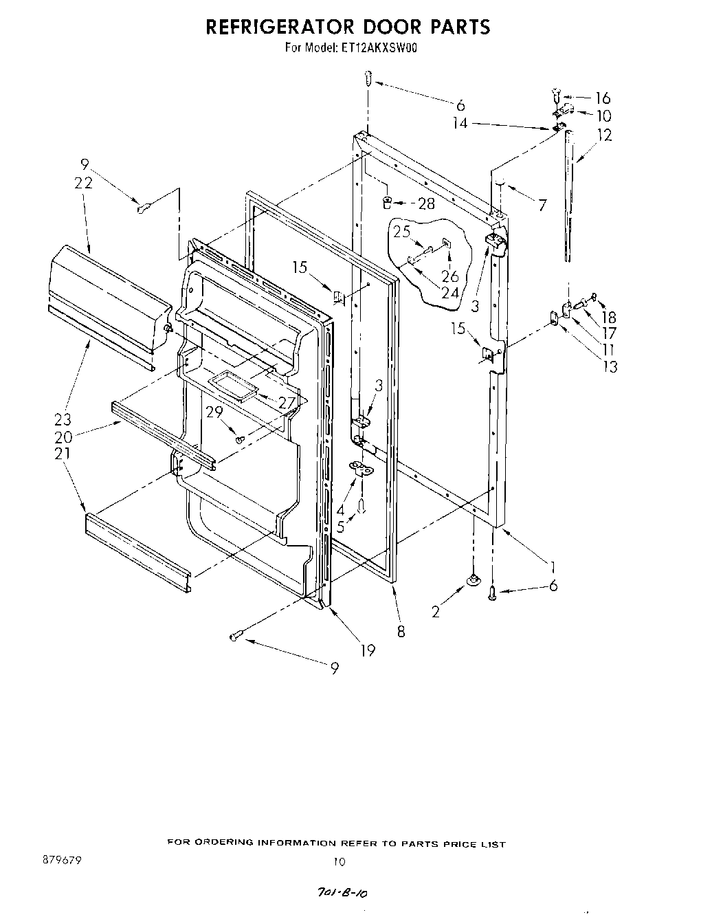 08 - REFRIGERATOR DOOR , NOT ILLUSTRATED