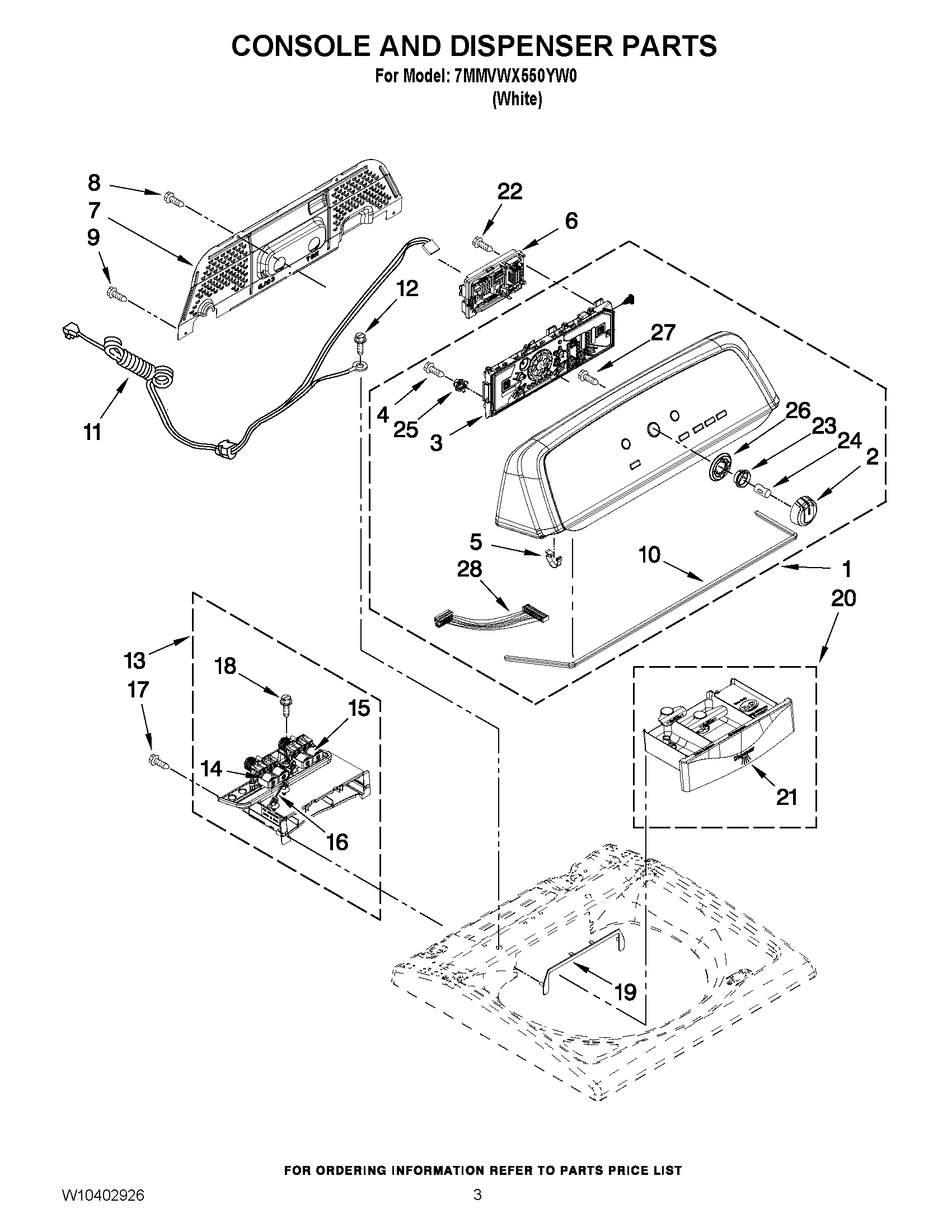 02 - CONSOLE AND DISPENSER PARTS
