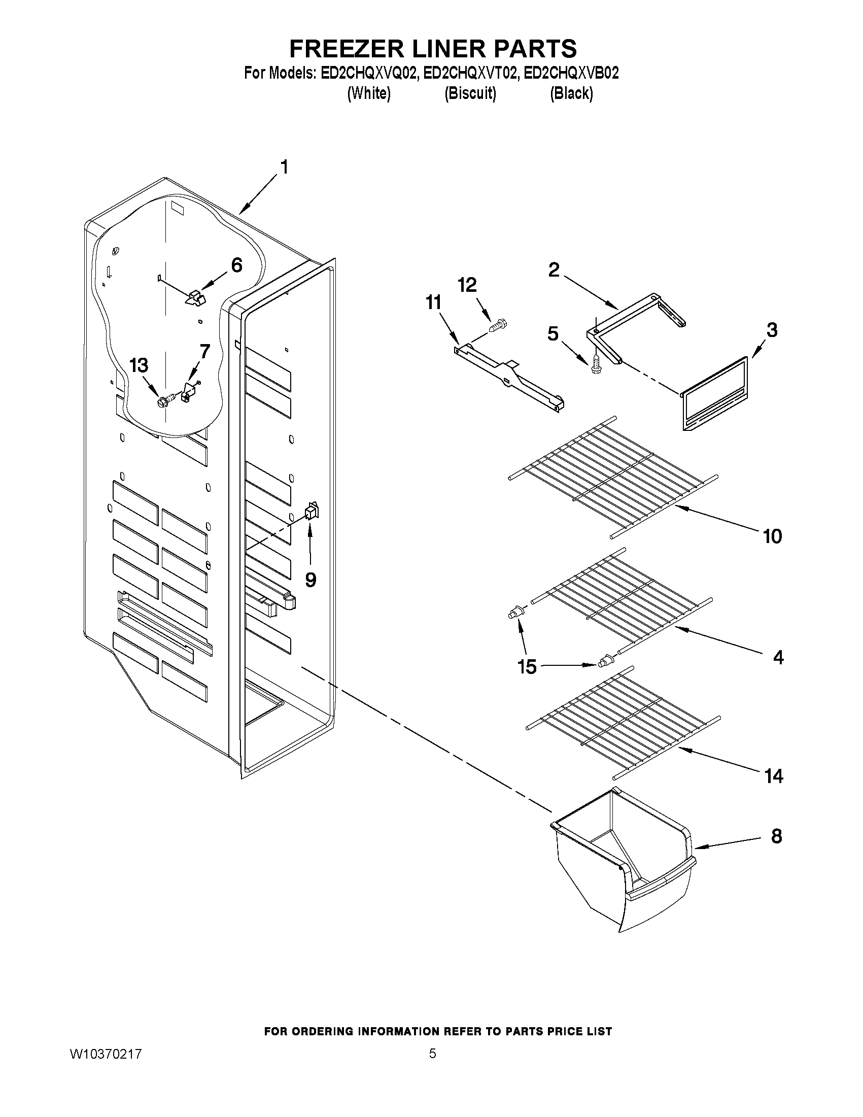 04 - FREEZER LINER PARTS