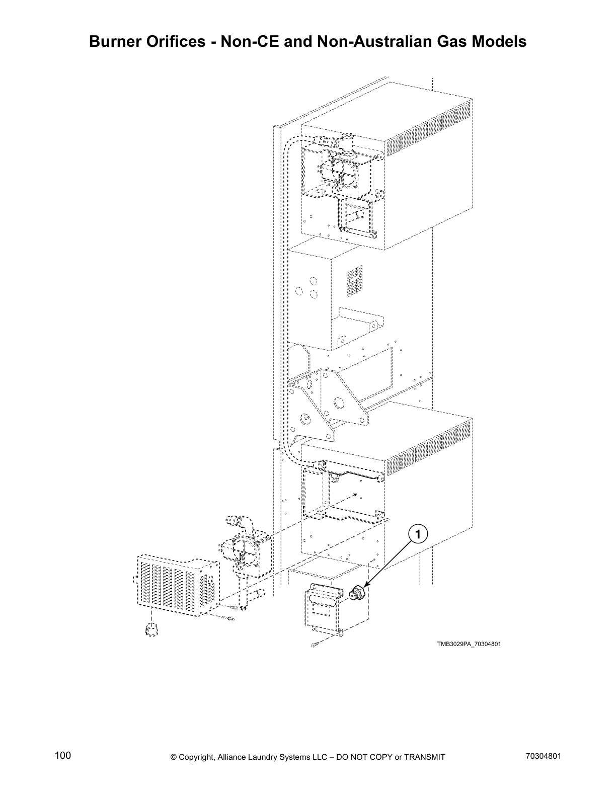 Burner Orifices - Non-CE and Non-Australian Gas Models