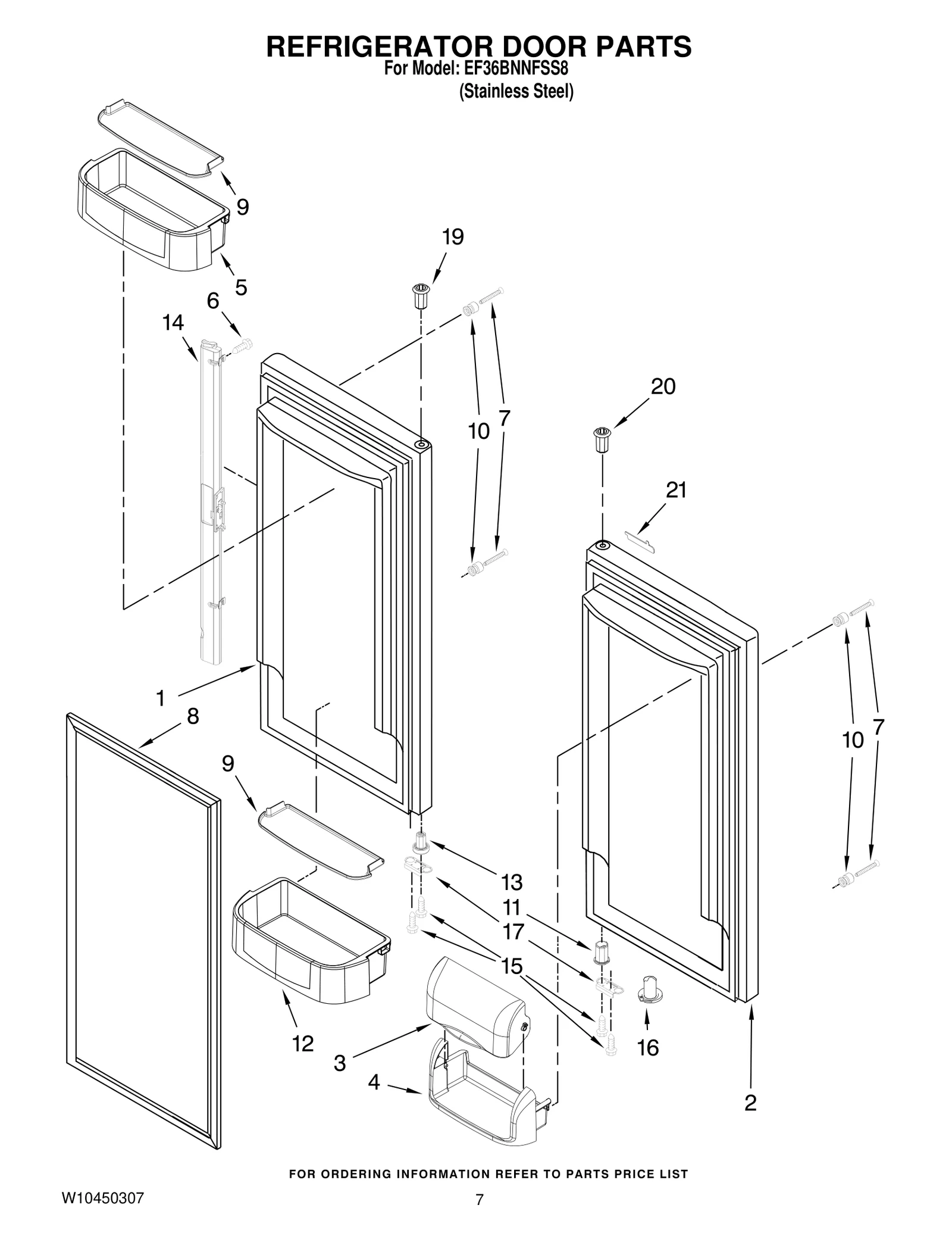 REFRIGERATOR DOOR PARTS