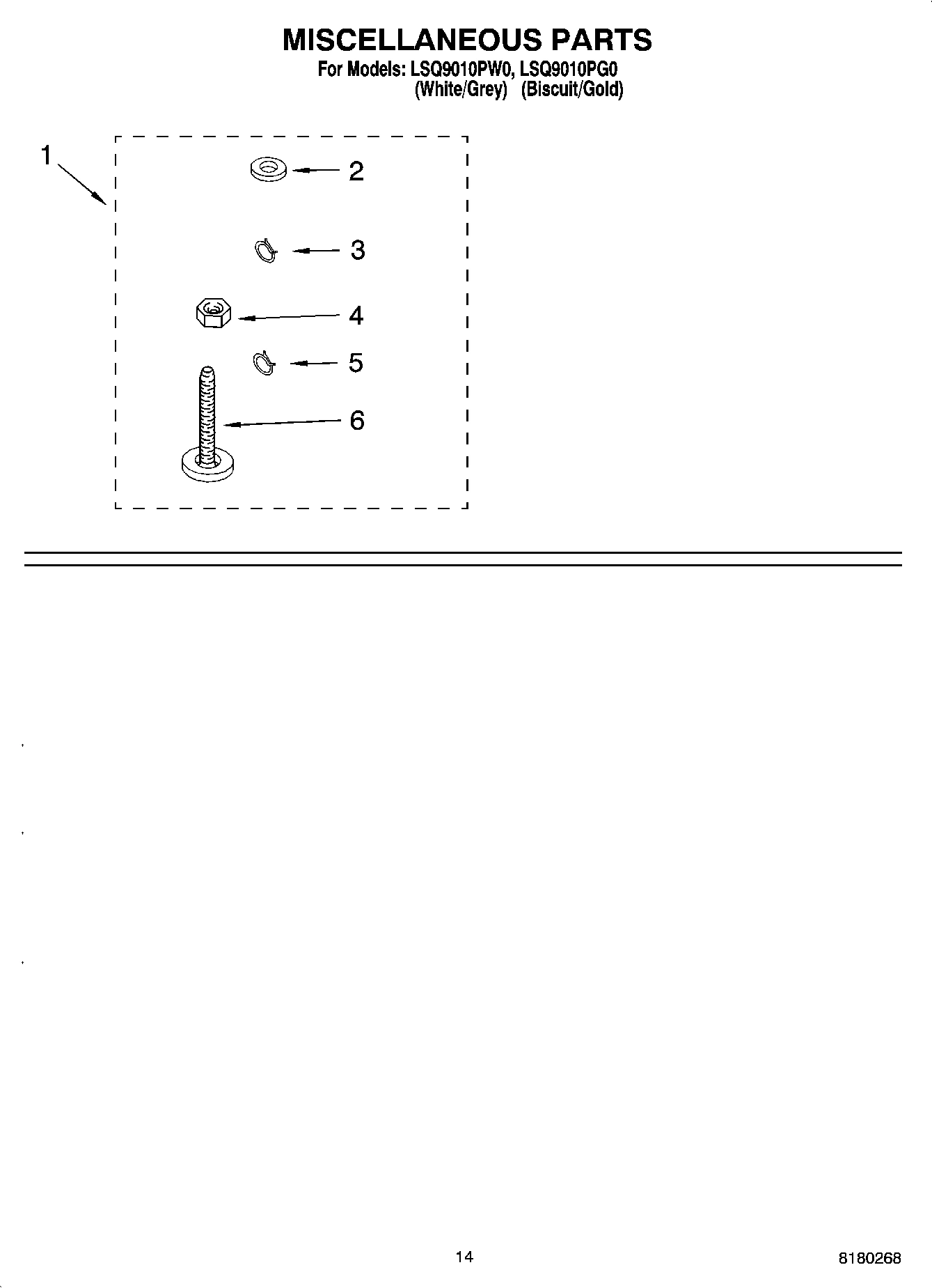 10 - MISCELLANEOUS PARTS - OPTIONAL PARTS (NOT INCLUDED)