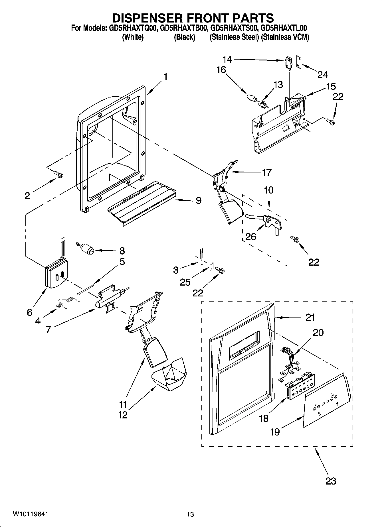 08 - DISPENSER FRONT PARTS