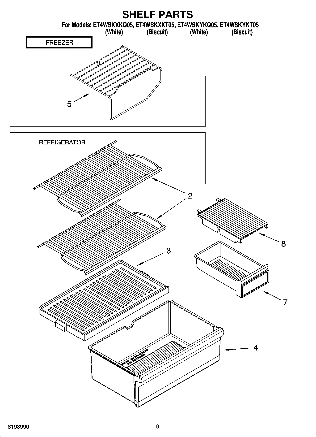 05 - SHELF PARTS, OPTIONAL PARTS