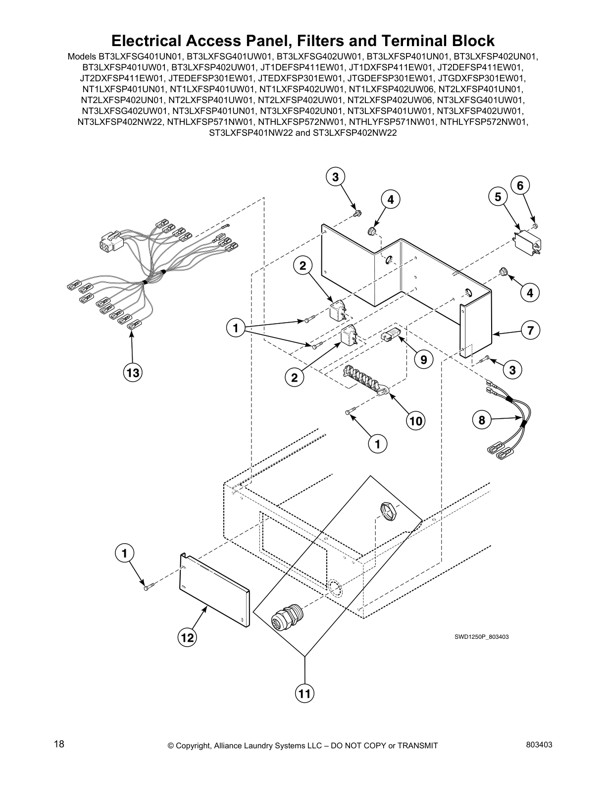 Electrical Access Panel, Filters and Terminal Block