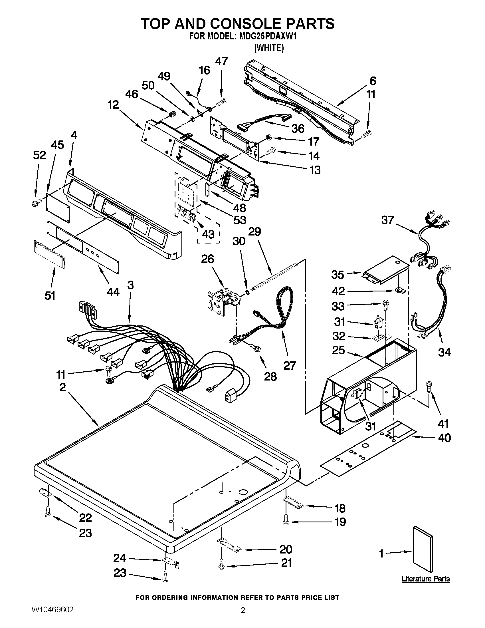 01 - TOP AND CONSOLE PARTS