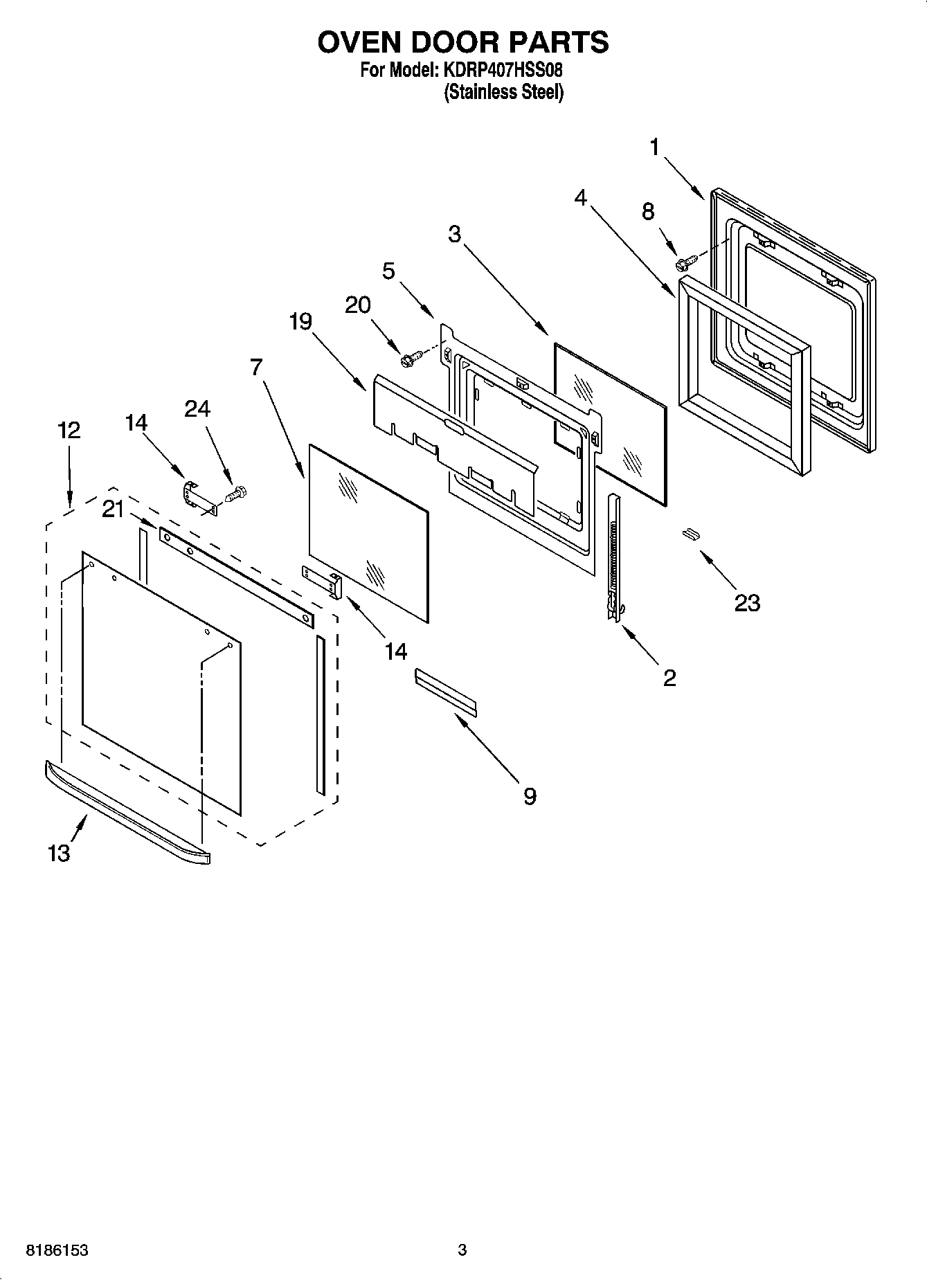 02 - OVEN DOOR PARTS