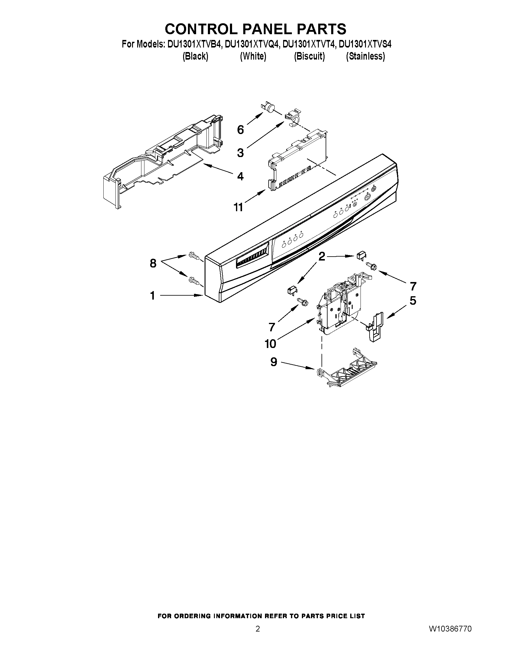 02 - CONTROL PANEL PARTS