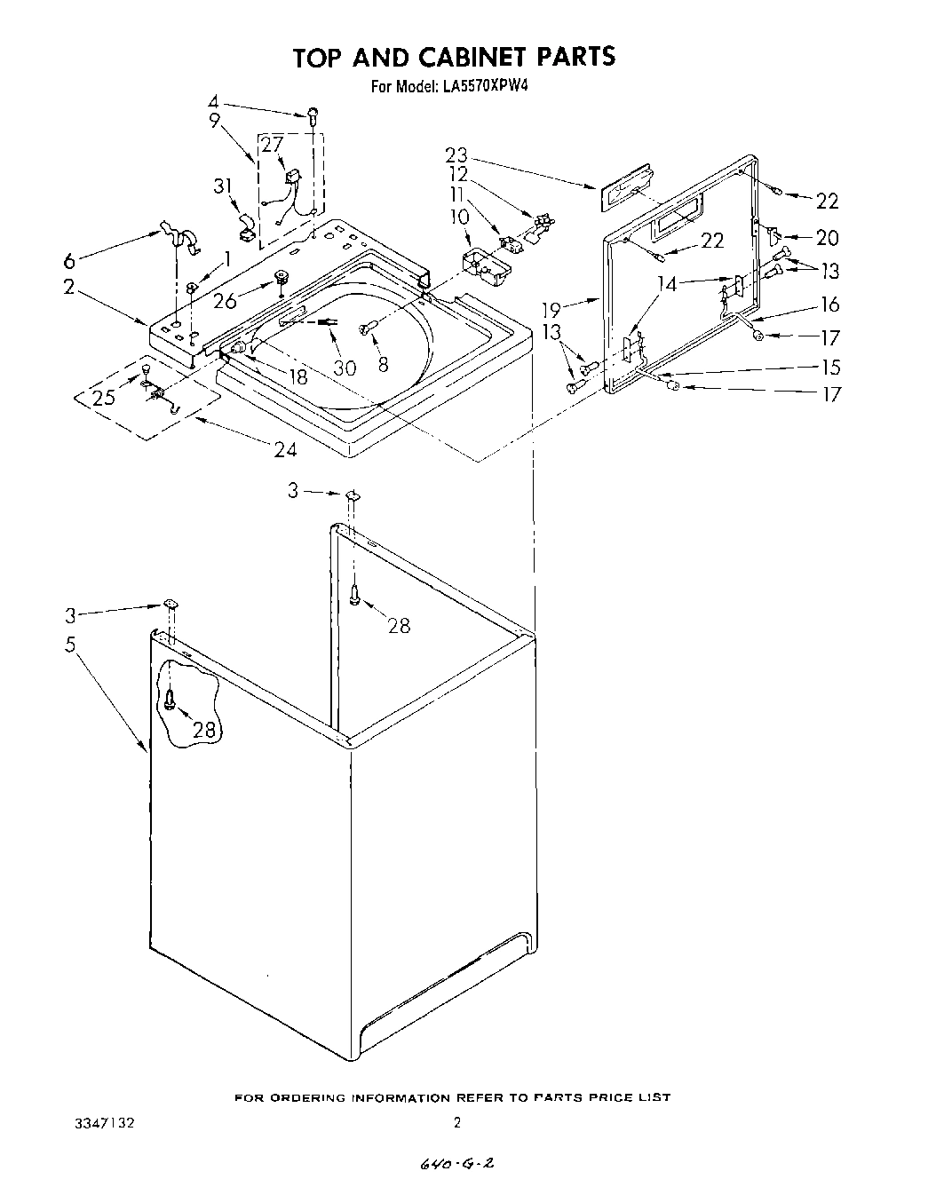 02 - TOP AND CABINET, LITERATURE AND OPTIONAL