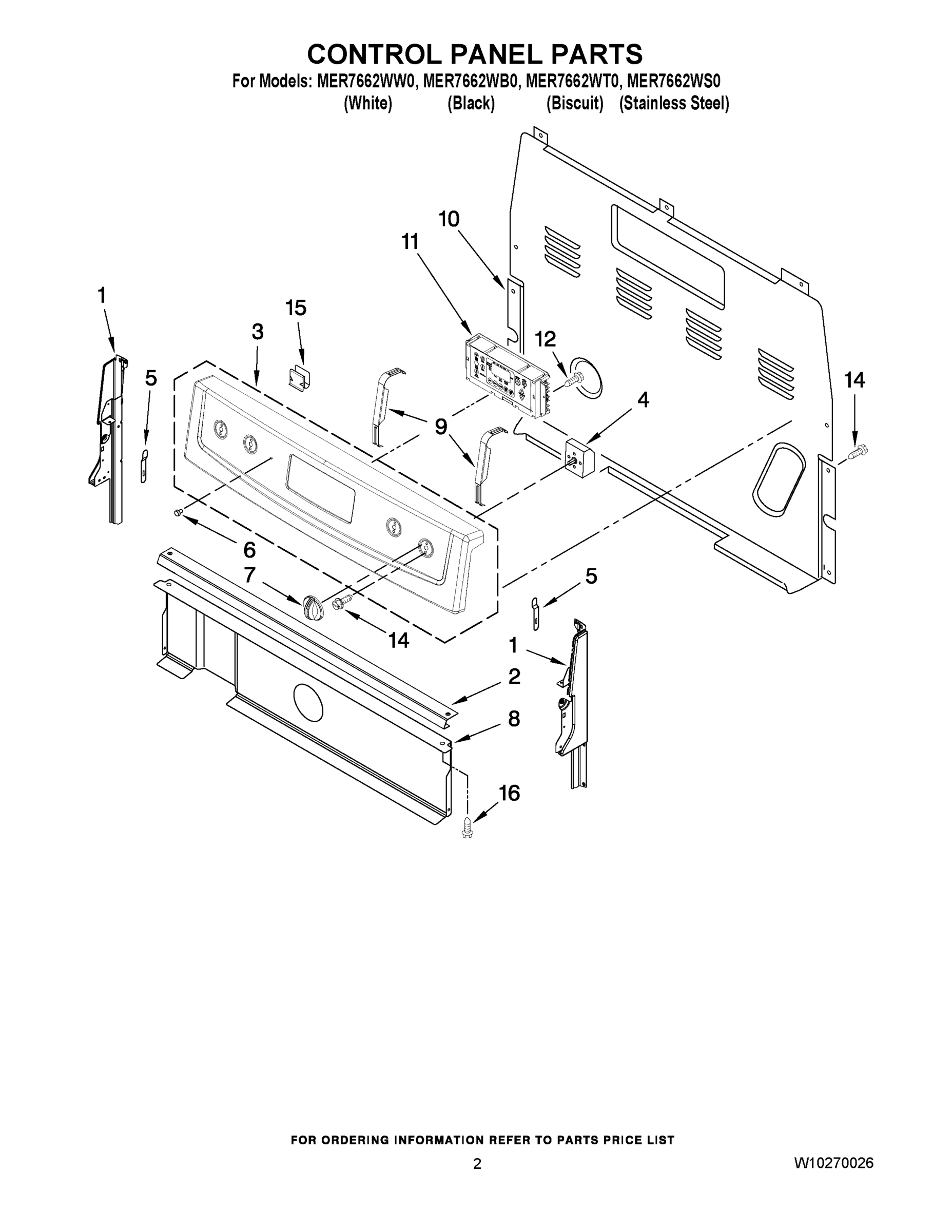 02 - CONTROL PANEL PARTS