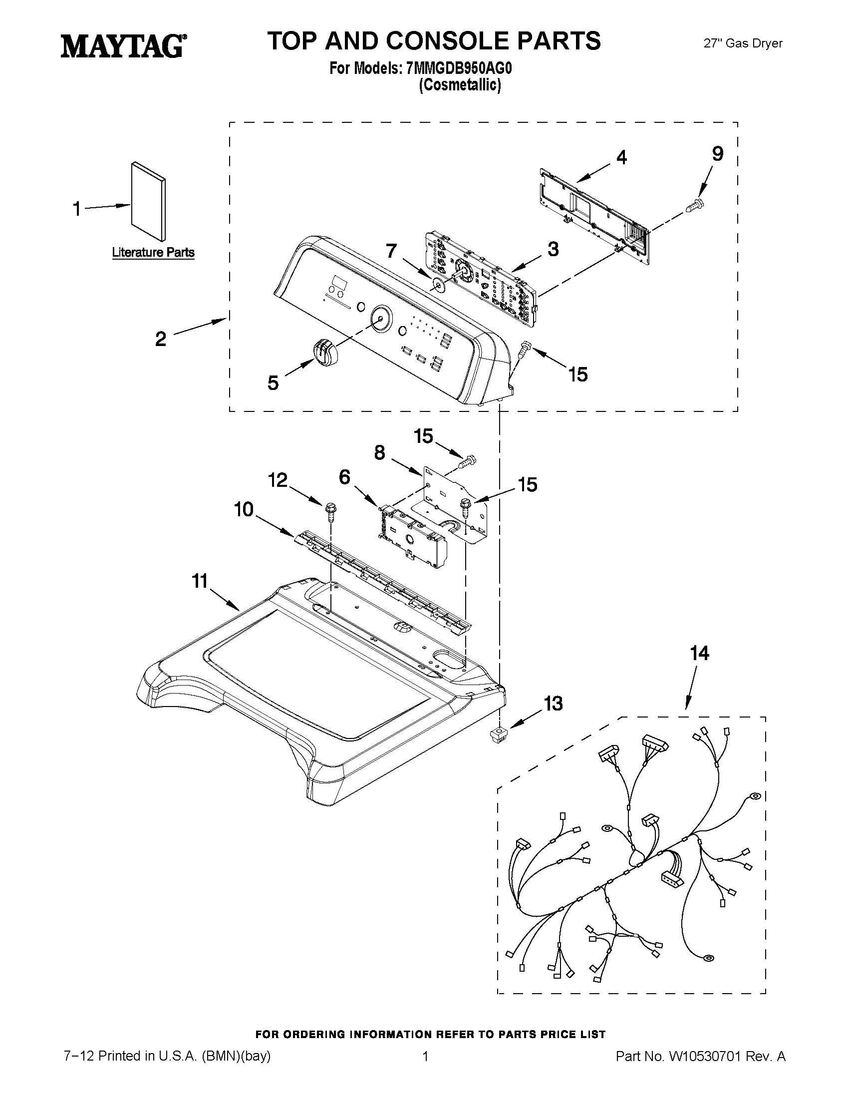 01 - TOP AND CONSOLE PARTS