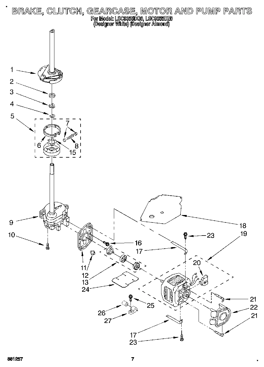 05 - BRAKE, CLUTCH, GEARCASE, MOTOR & PUMP