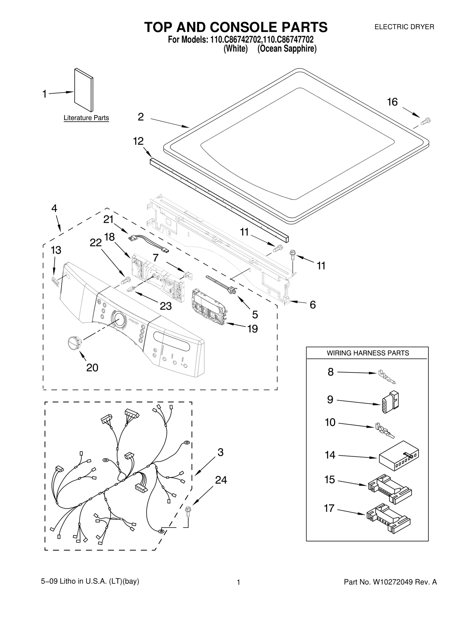 TOP AND CONSOLE PARTS