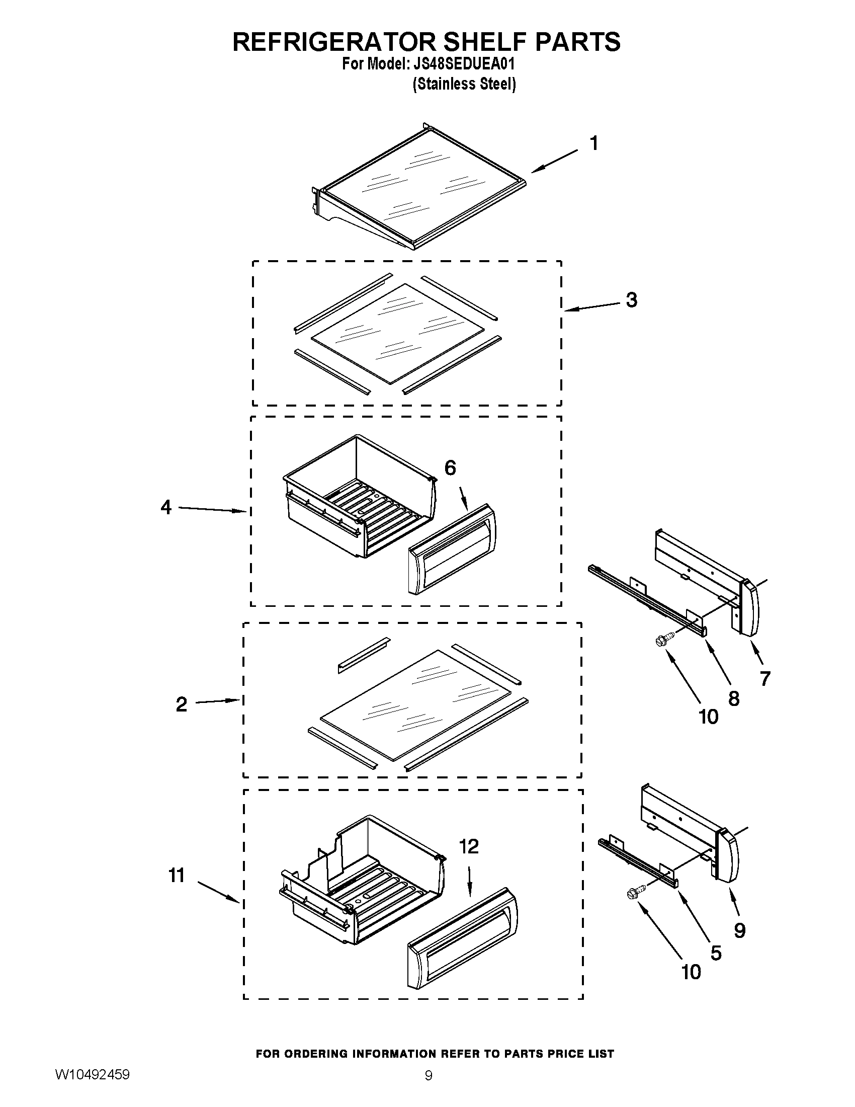 07 - REFRIGERATOR SHELF PARTS