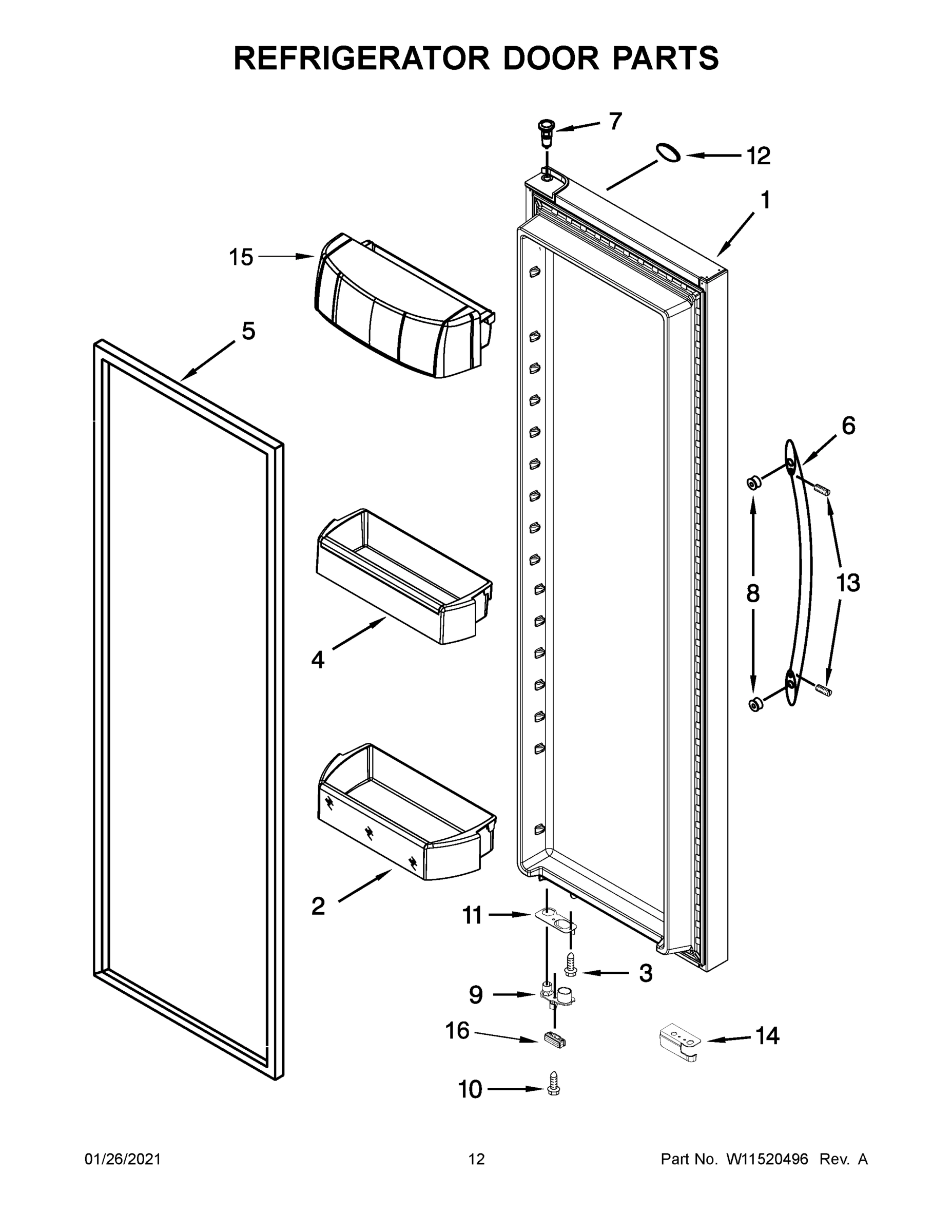 07 - REFRIGERATOR DOOR PARTS