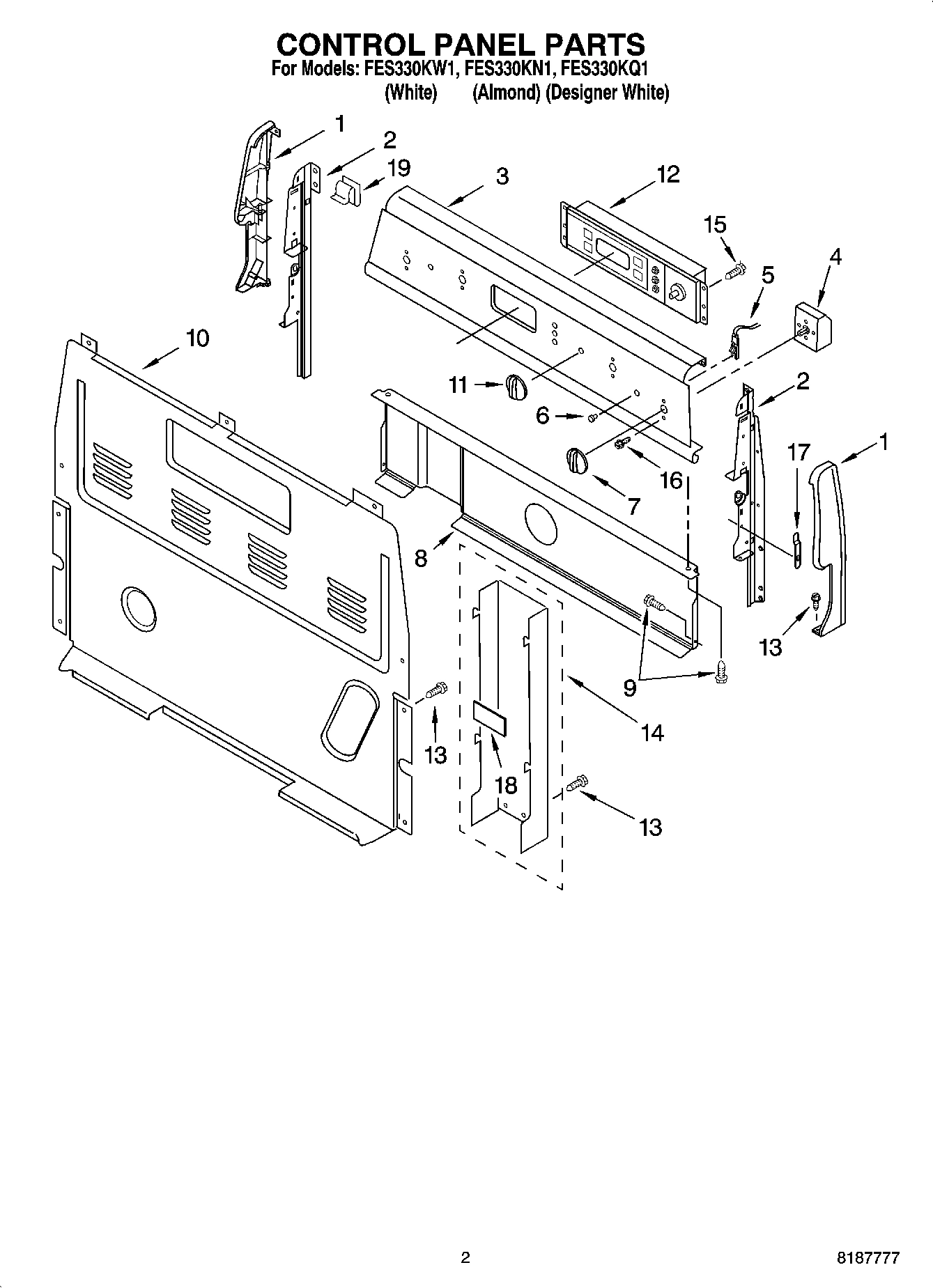 02 - CONTROL PANEL PARTS