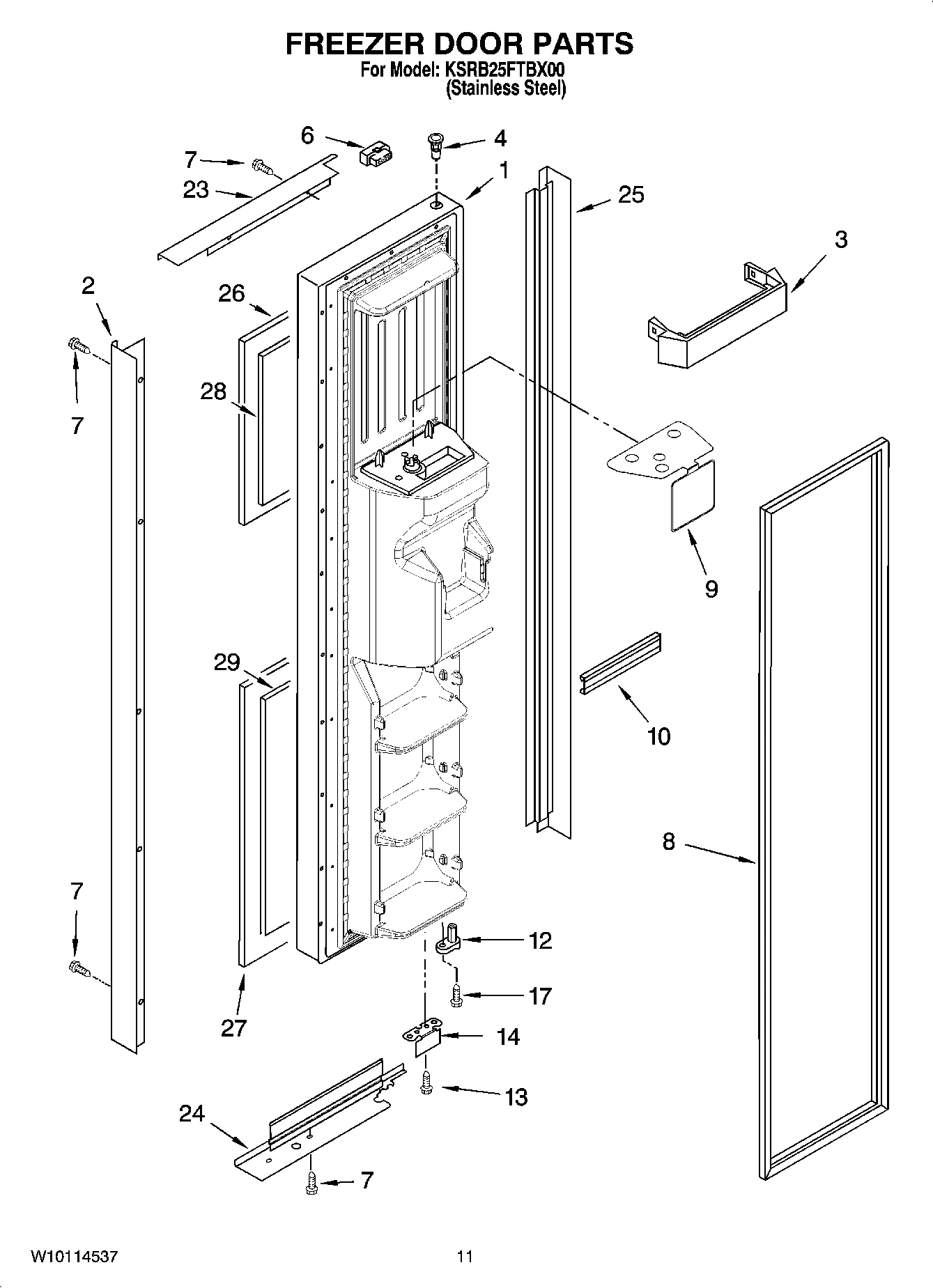 07 - FREEZER DOOR PARTS