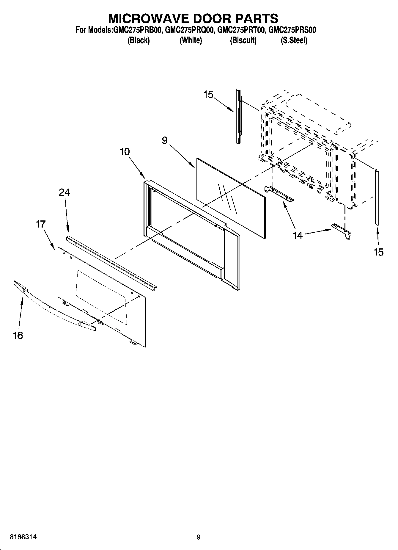 07 - MICROWAVE DOOR PARTS
