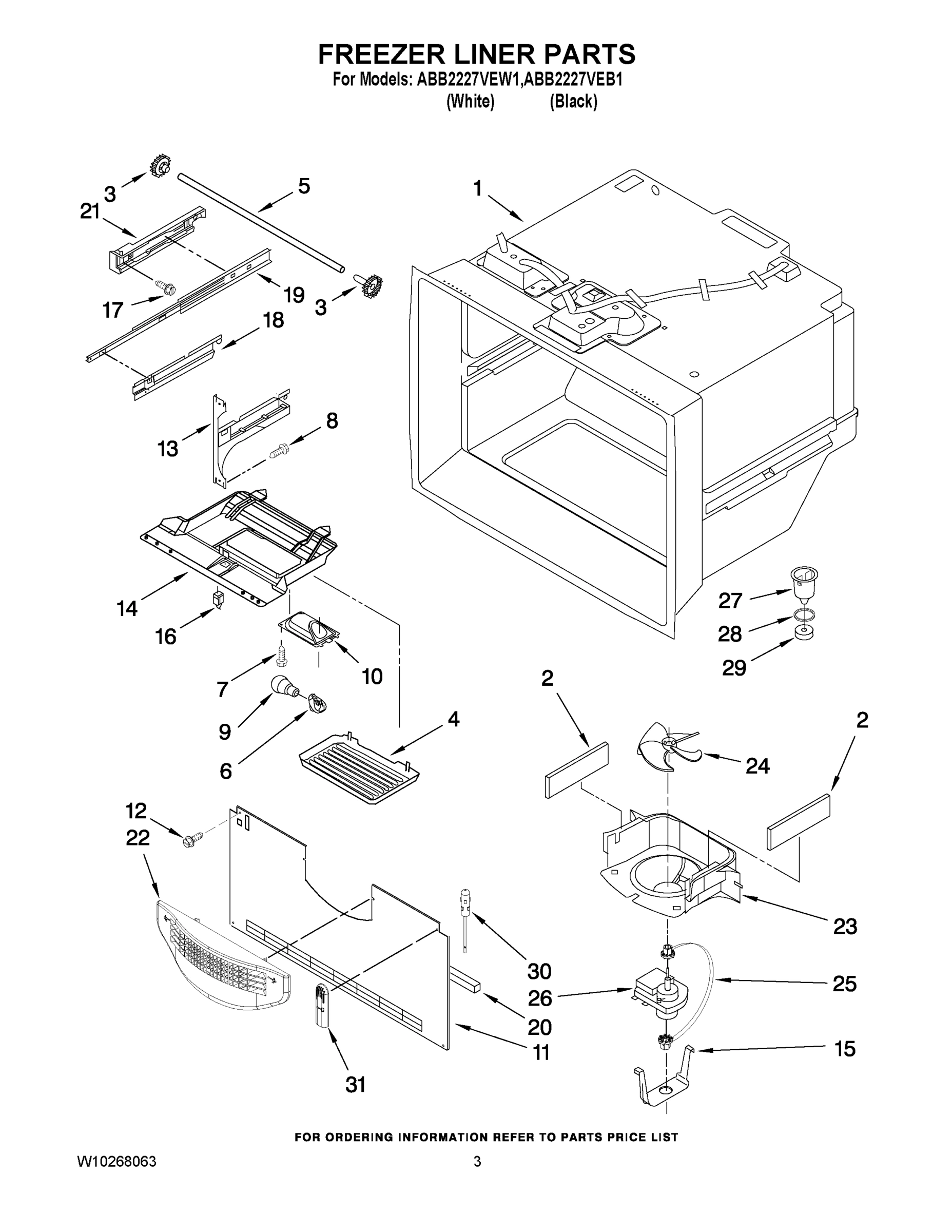 02 - FREEZER LINER PARTS
