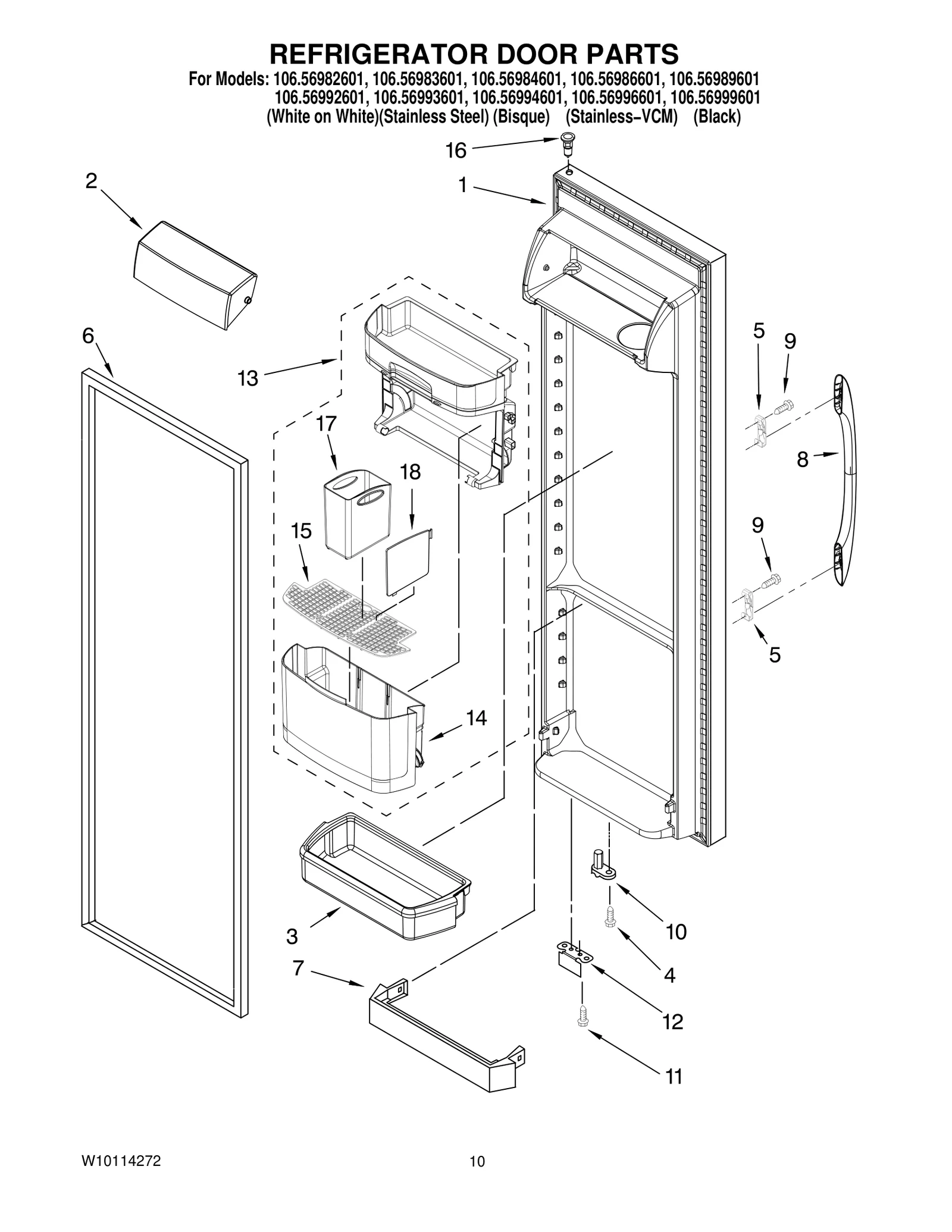 REFRIGERATOR DOOR PARTS
