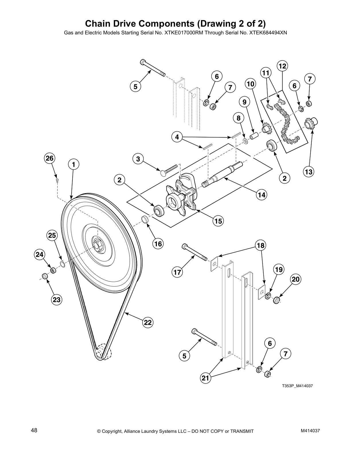 Chain Drive Components (Drawing 2 of 2)