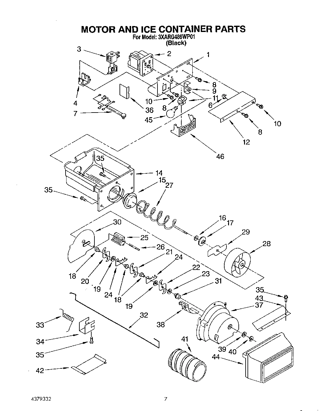 05 - MOTOR AND ICE CONTAINER