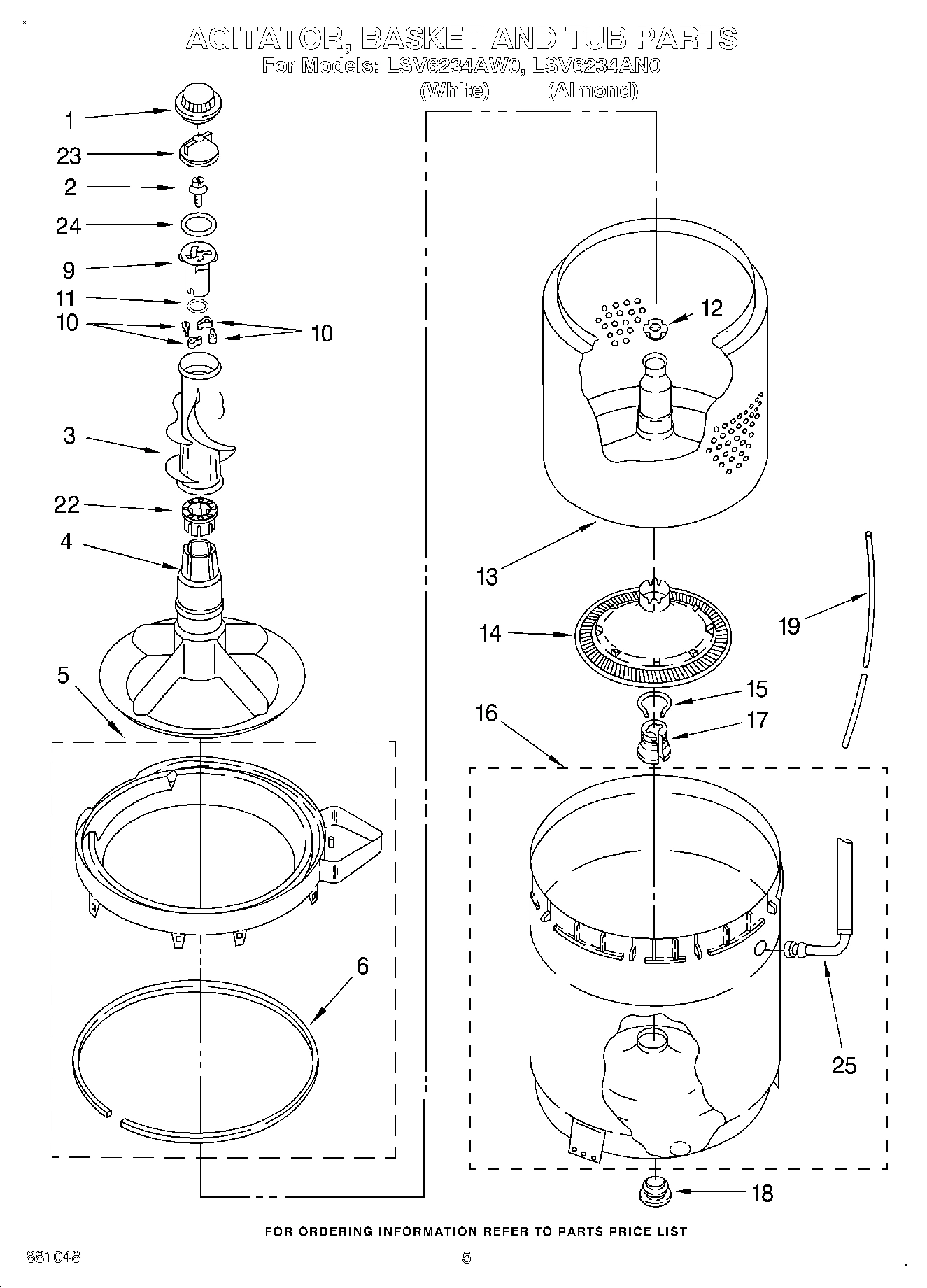 03 - AGITATOR, BASKET AND TUB