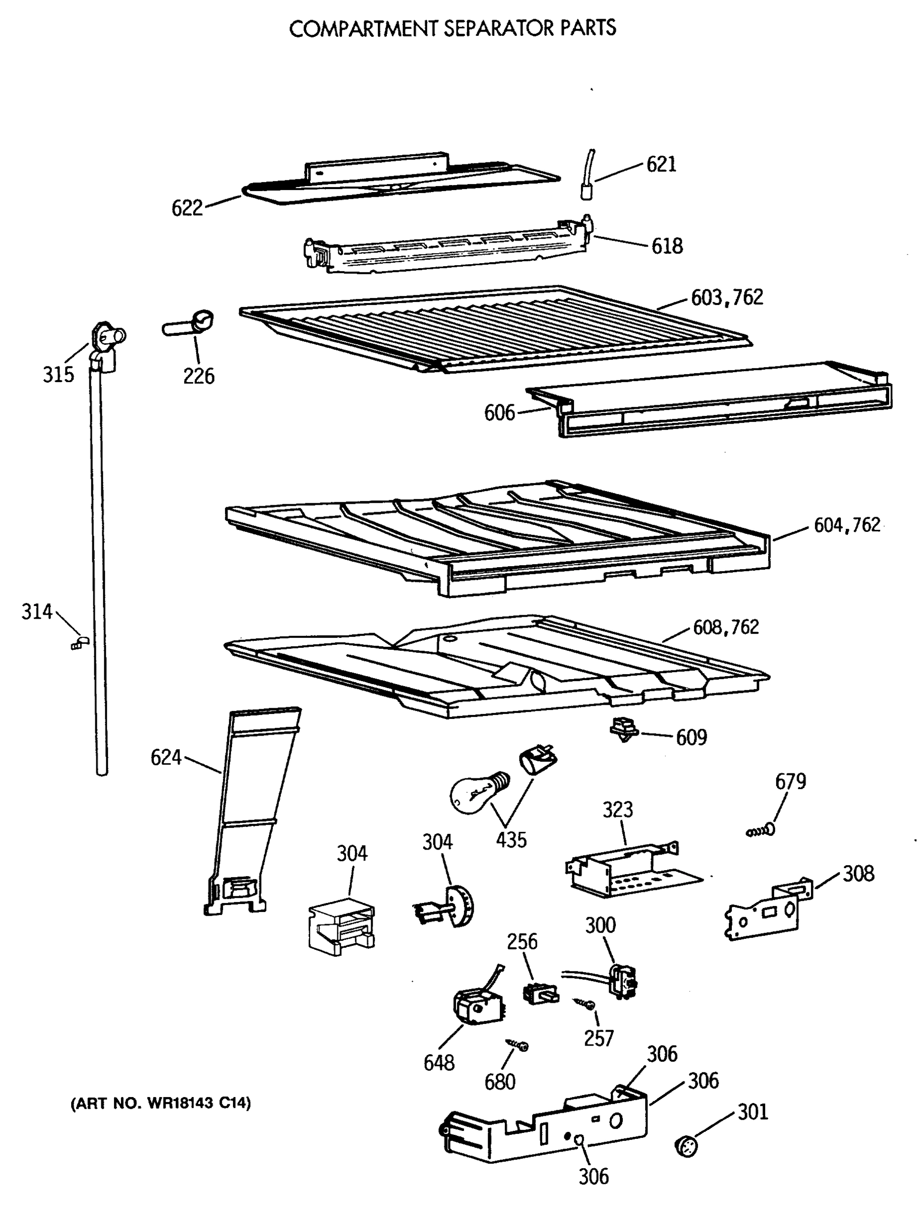 COMPARTMENT SEPARATOR PARTS