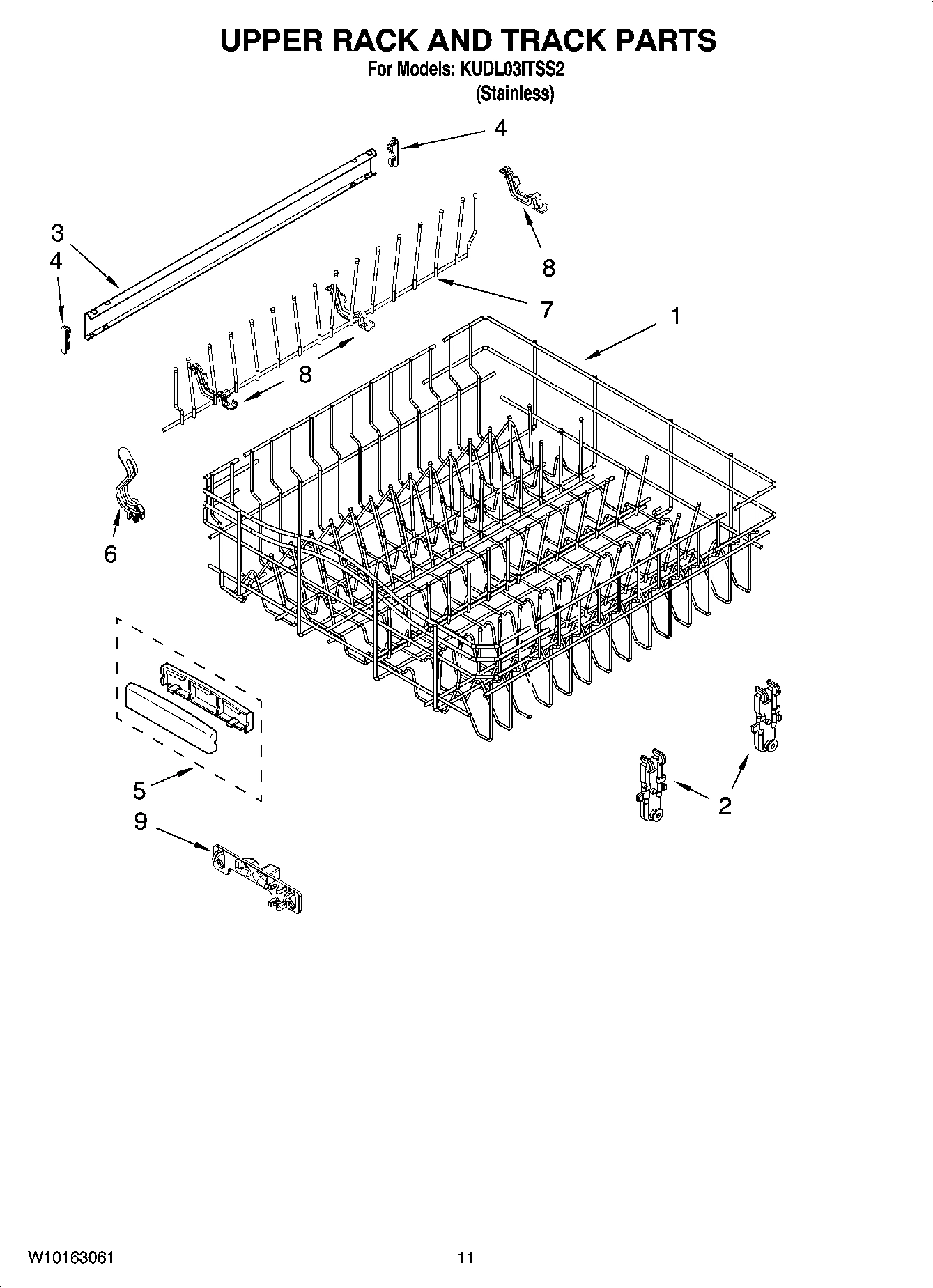09 - UPPER RACK AND TRACK PARTS