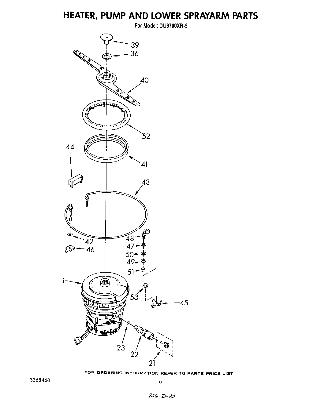 04 - HEATER, PUMP AND LOWER SPRAY ARM