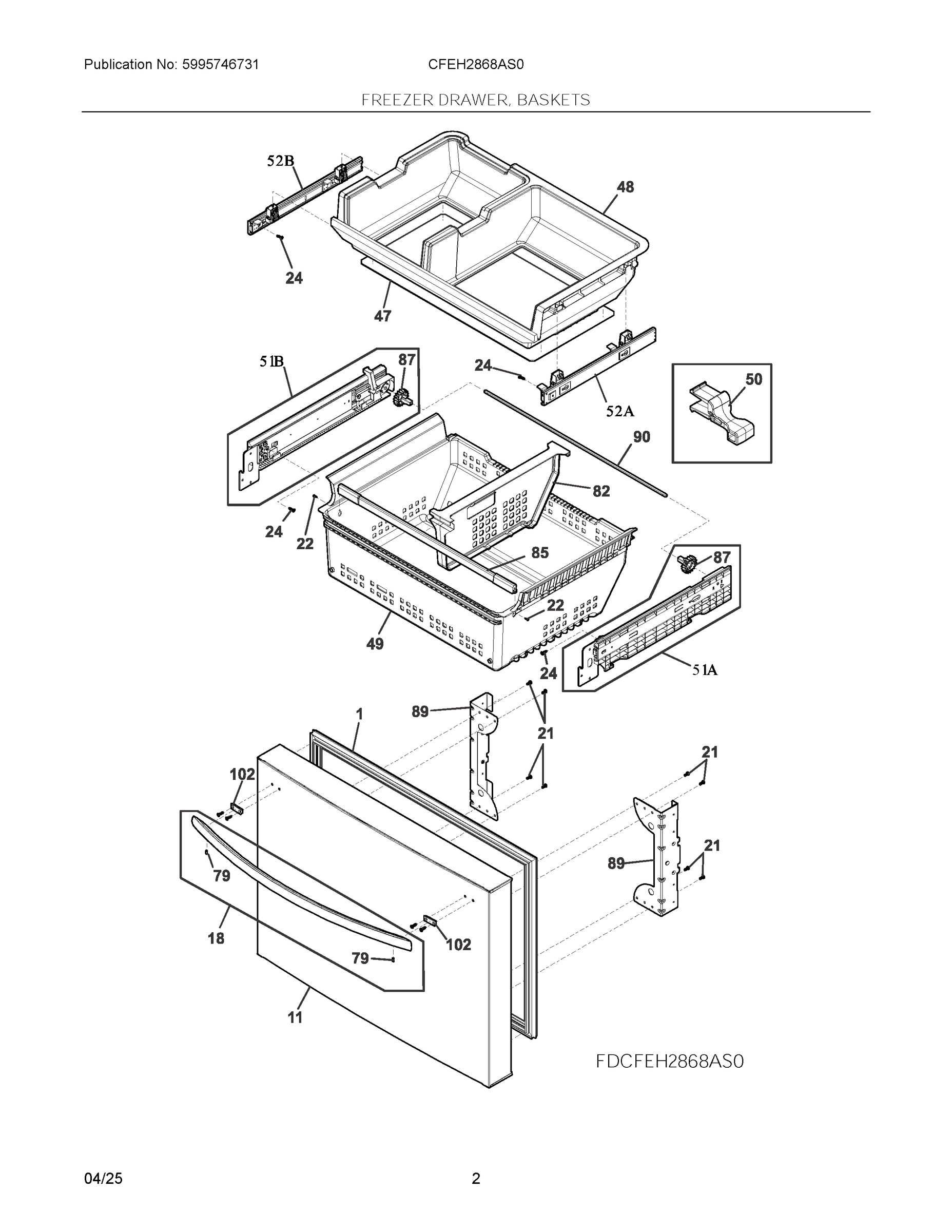 02 - FREEZER DRAWER, BASKETS
