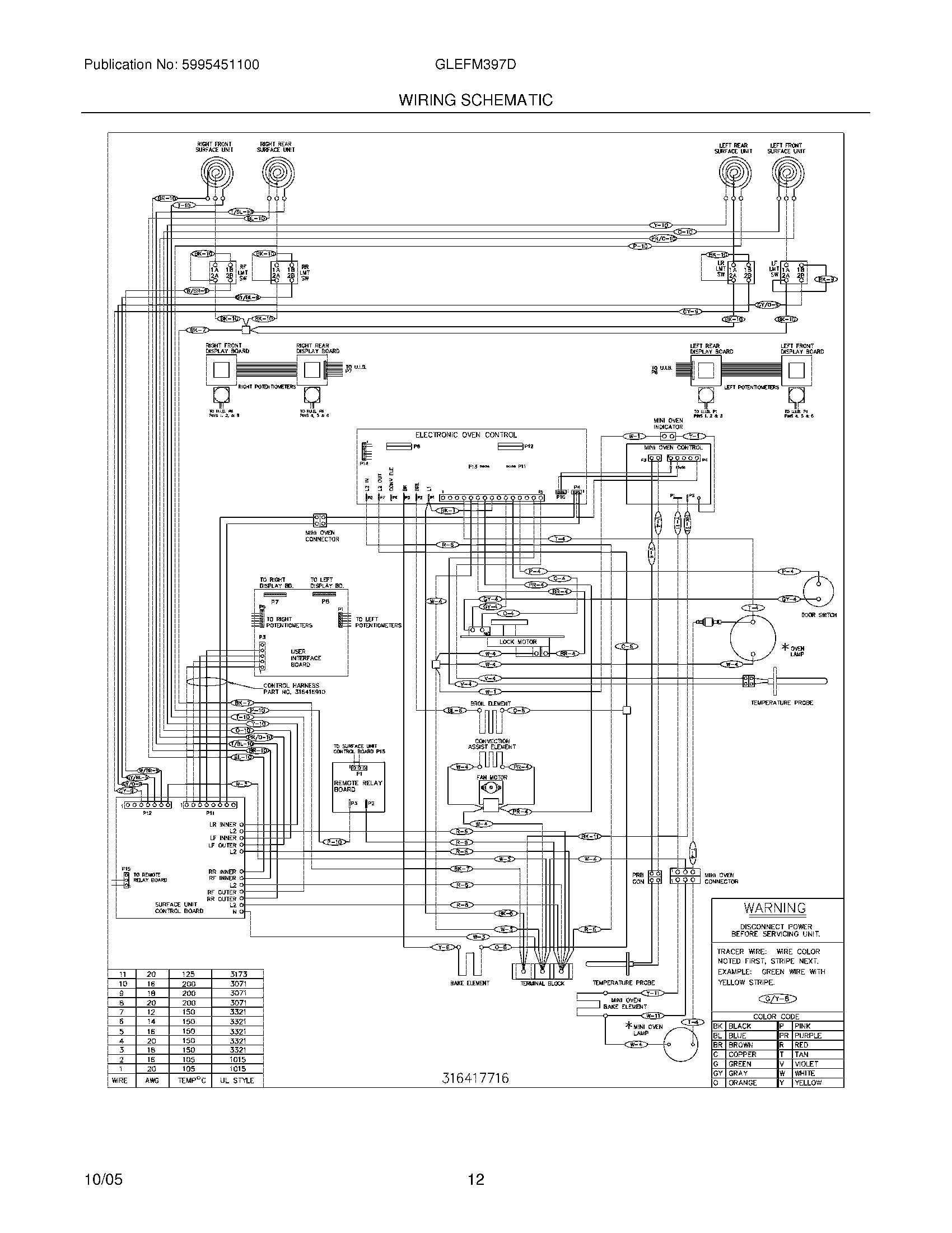 12 - WIRING SCHEMATIC
