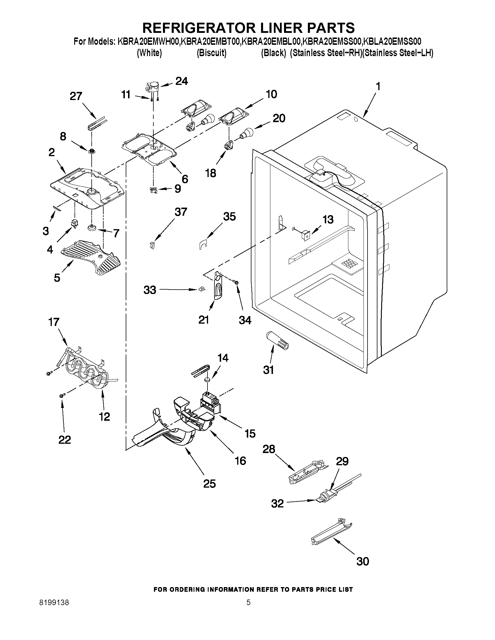03 - REFRIGERATOR LINER PARTS