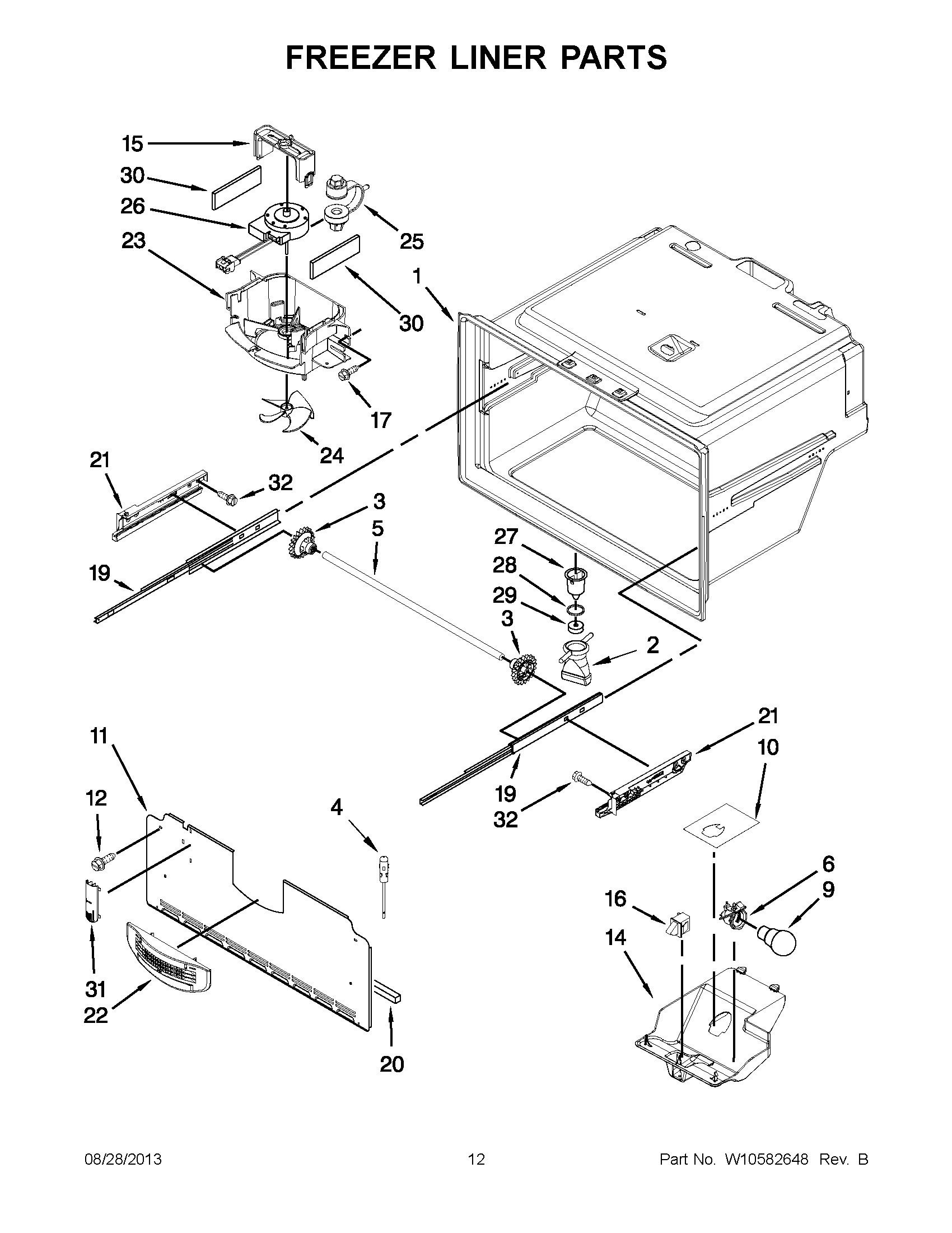 07 - FREEZER LINER PARTS