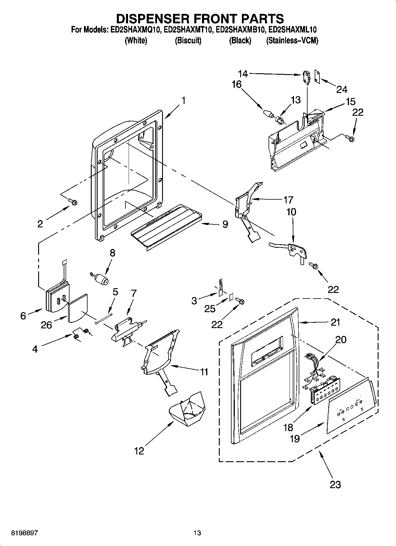 08 - DISPENSER FRONT PARTS