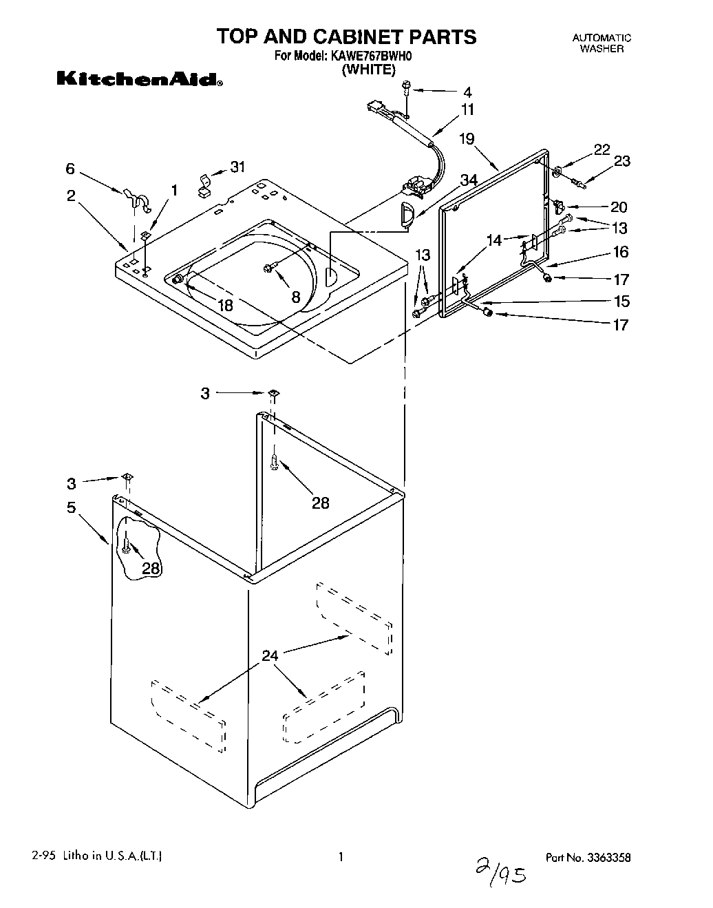 01 - TOP AND CABINET, LIT/OPTIONAL