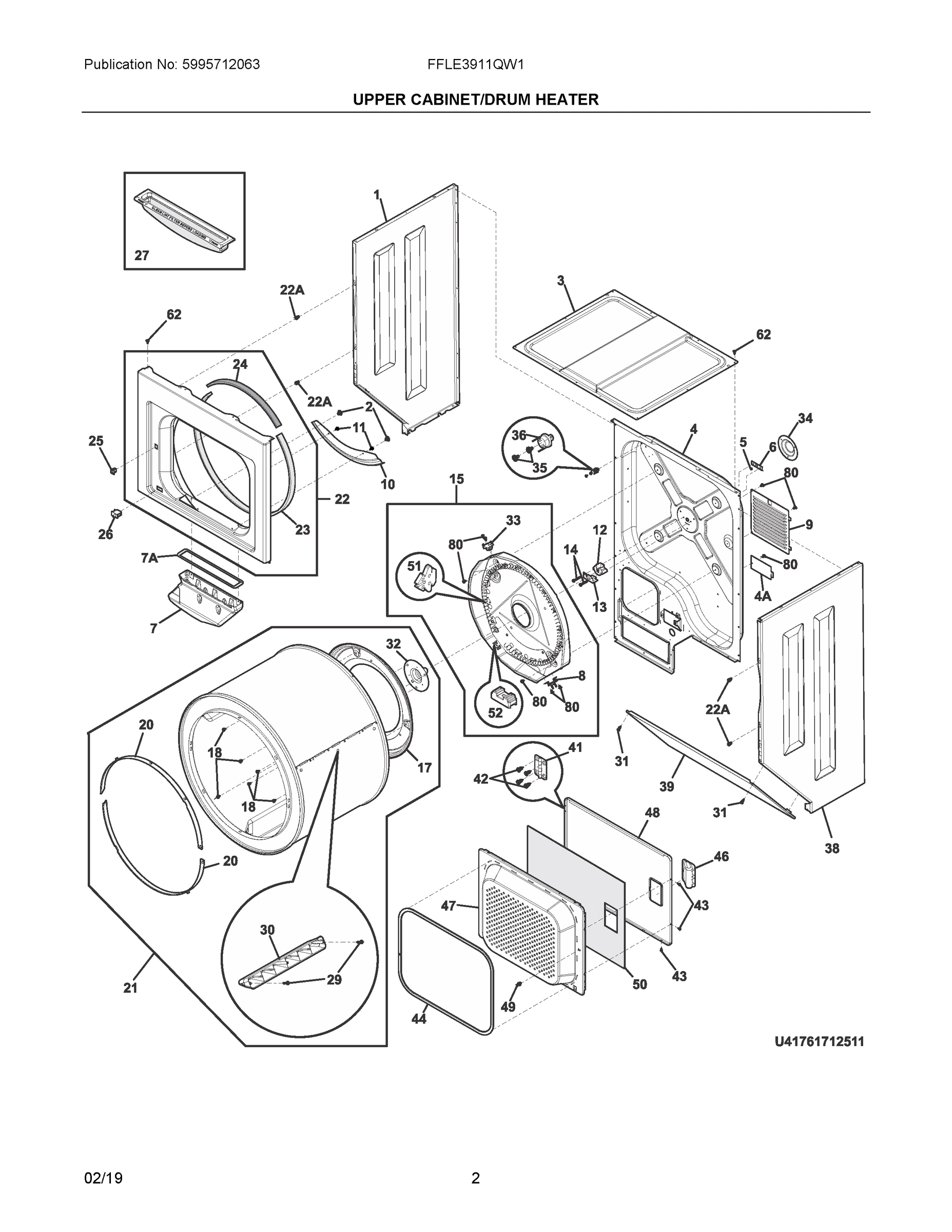 02 - UPPER CABINET/DRUM HEATER