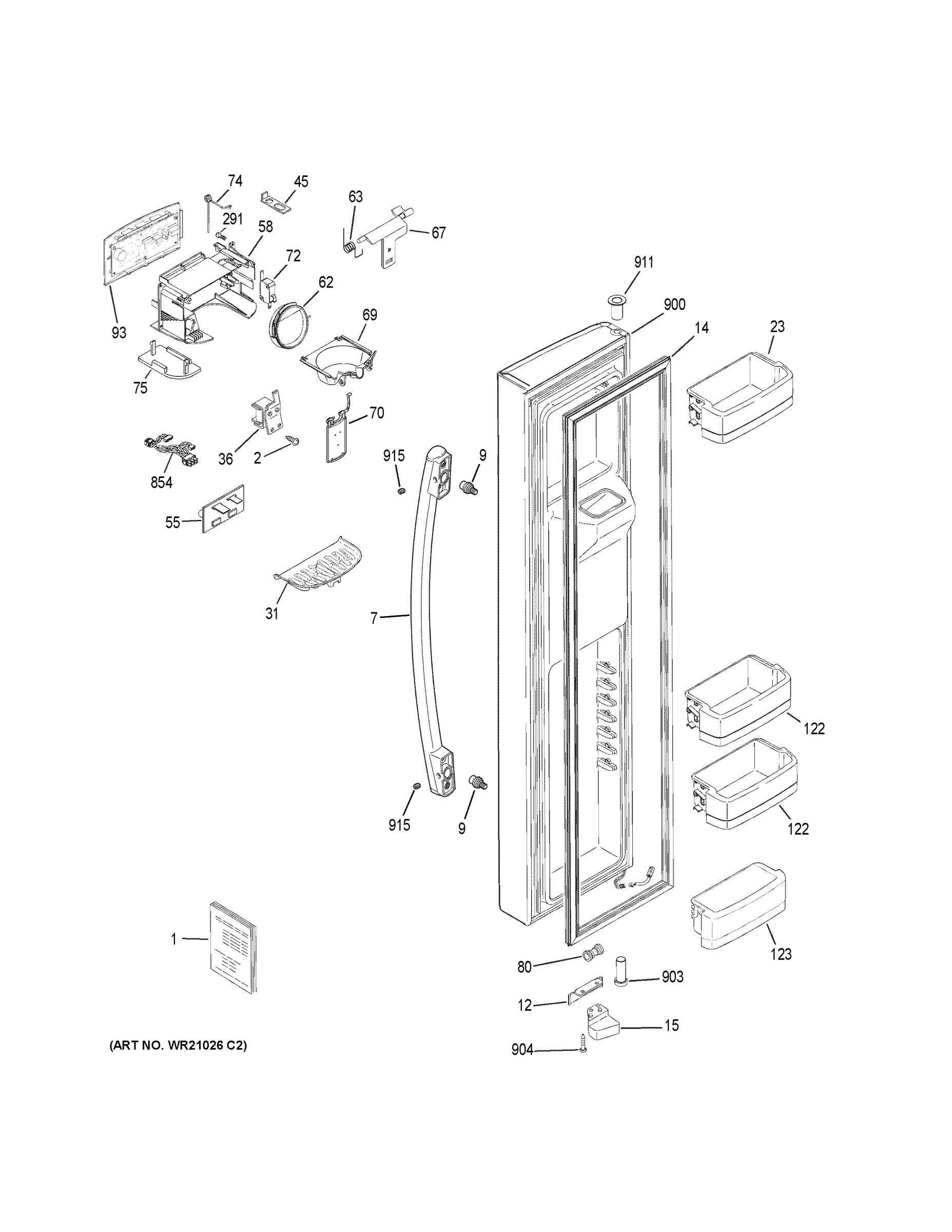 FREEZER DOOR
