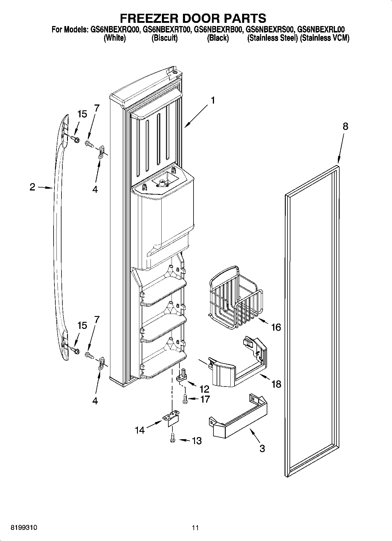 07 - FREEZER DOOR PARTS