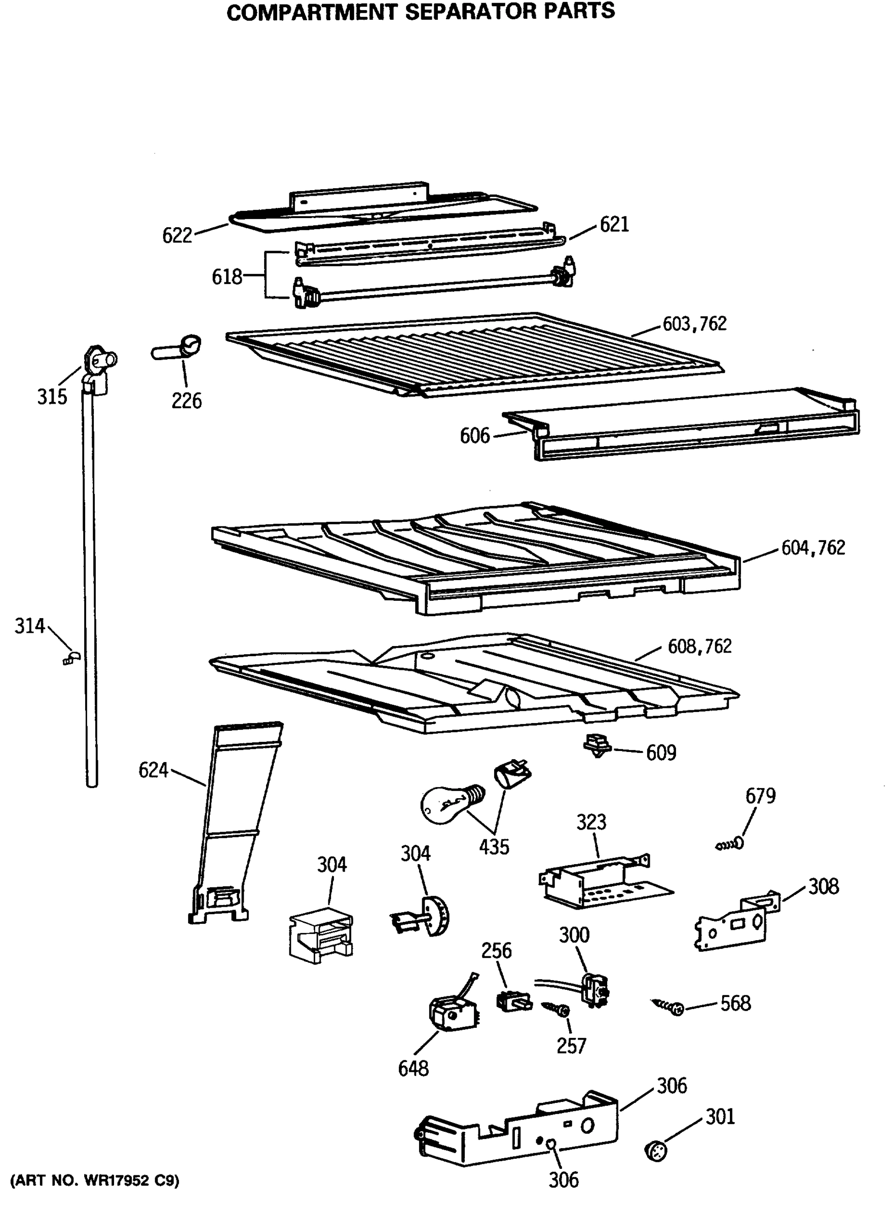 COMPARTMENT SEPARATOR PARTS