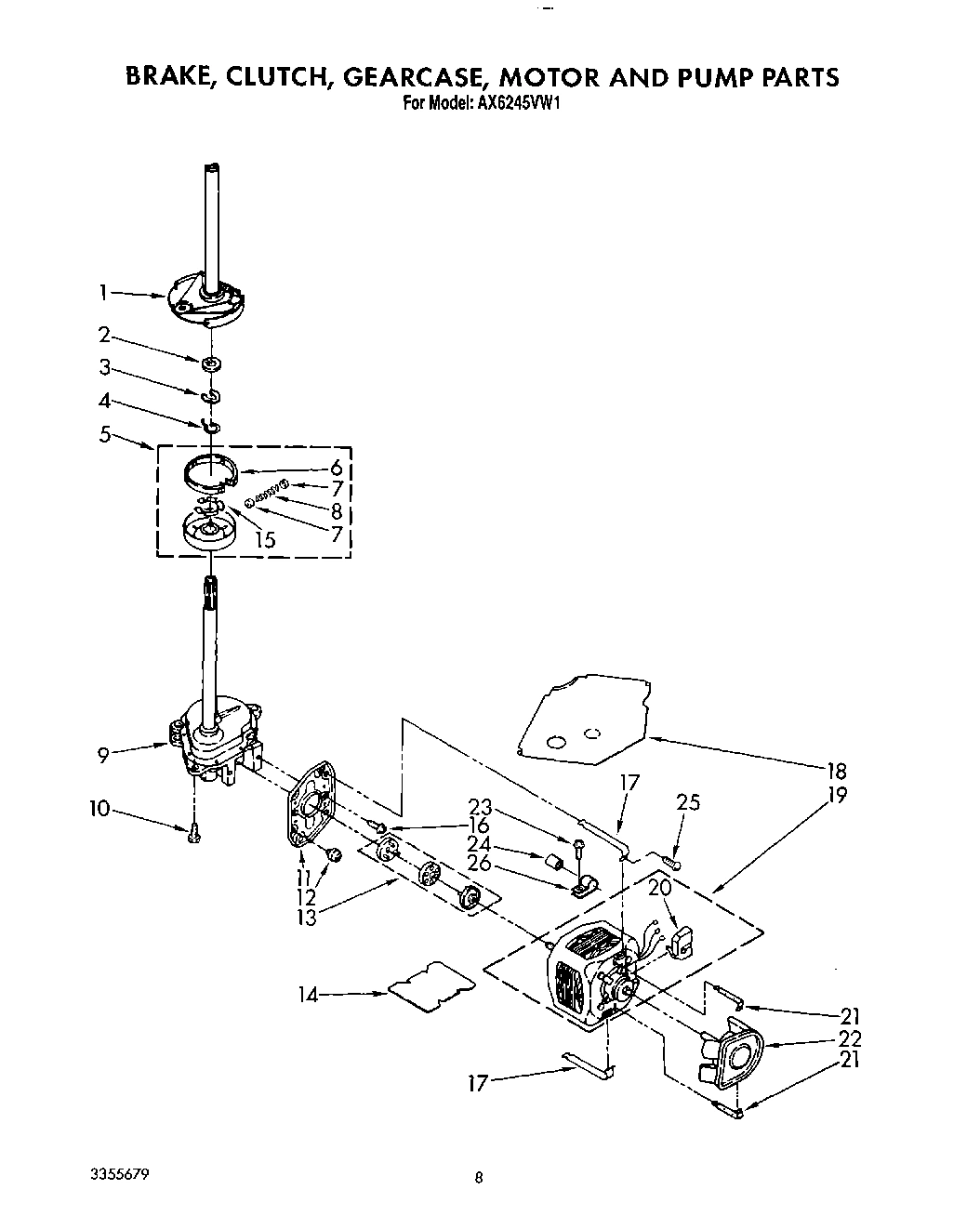 06 - BRAKE, CLUTCH, GEARCASE, MOTOR AND PUMP