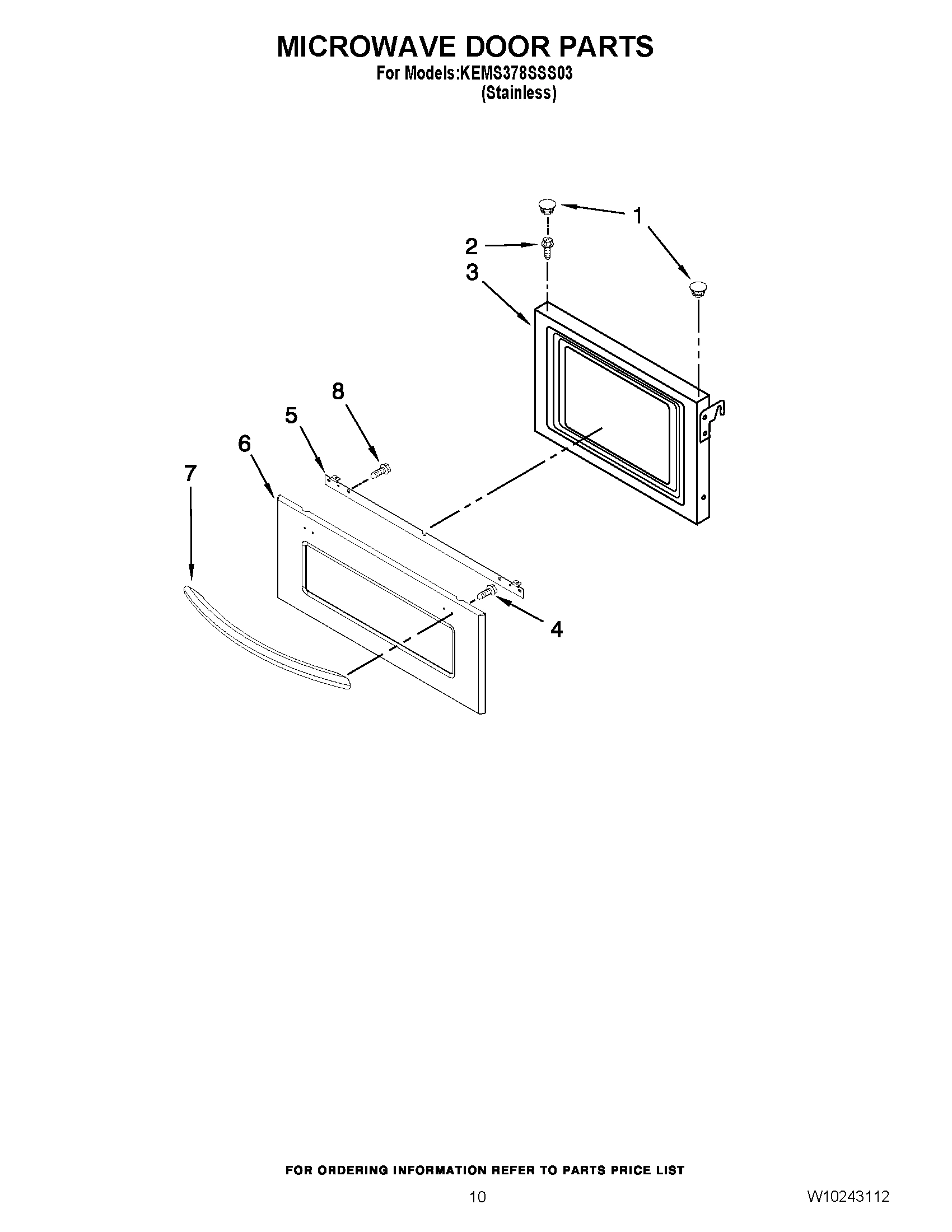 08 - MICROWAVE DOOR PARTS