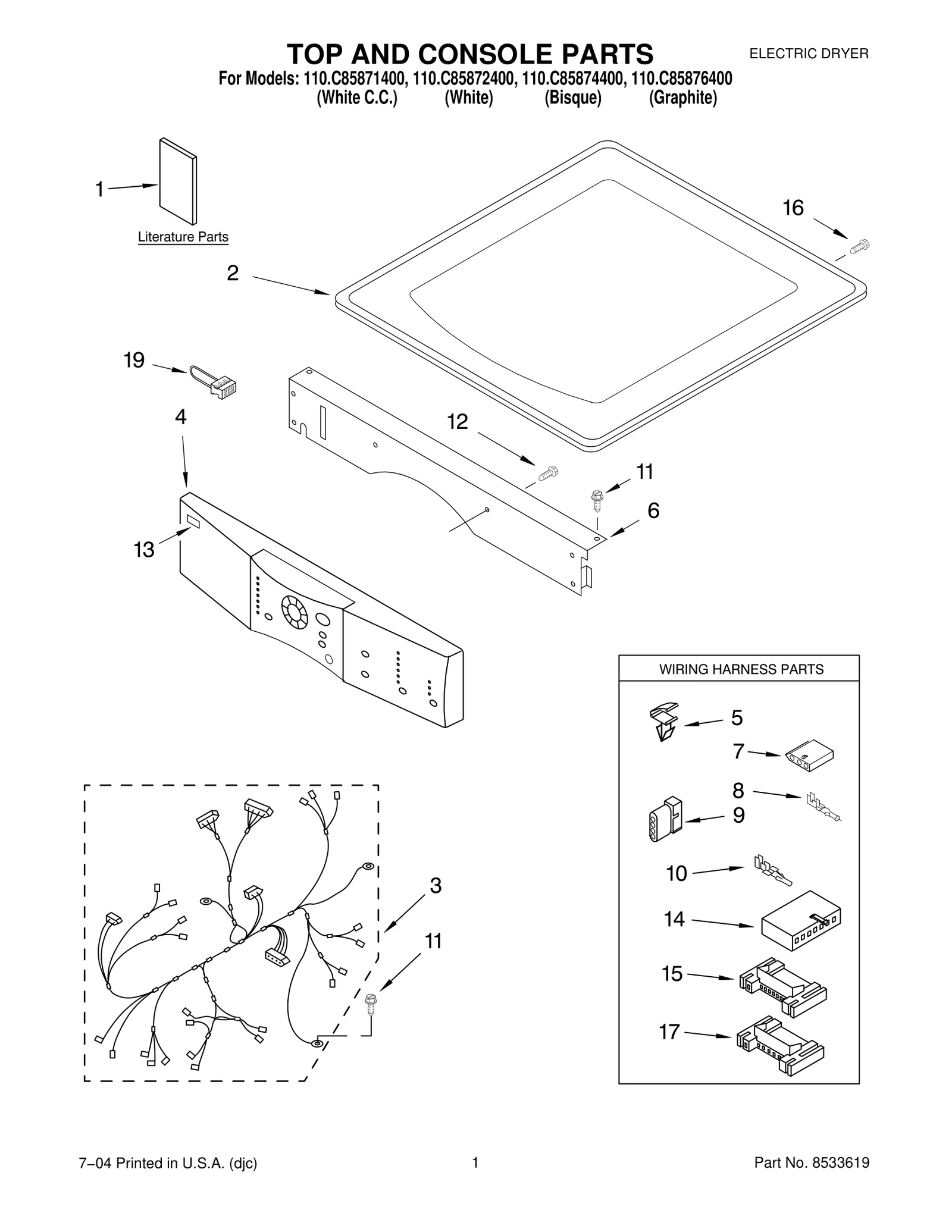TOP AND CONSOLE PARTS
