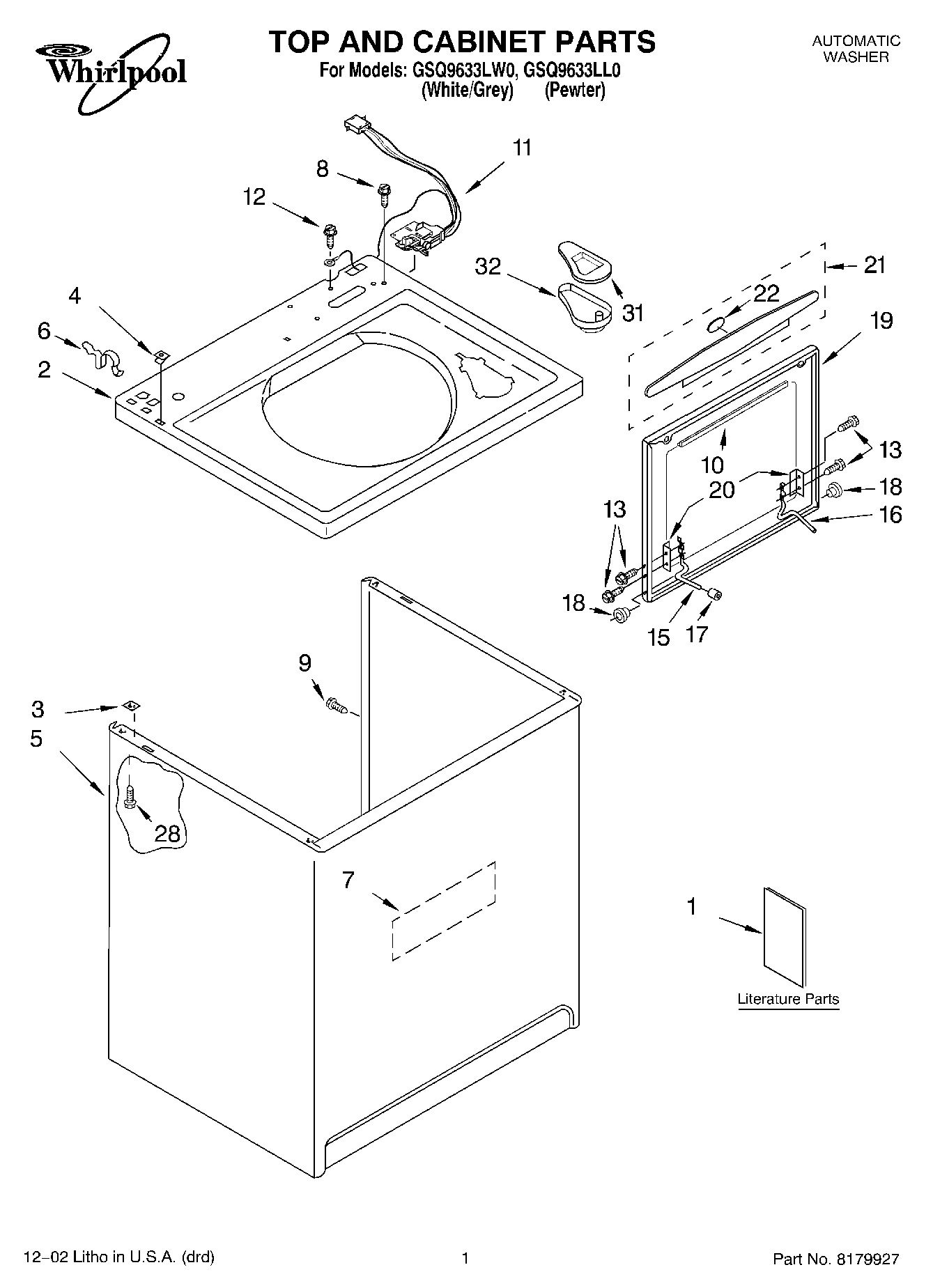 01 - TOP AND CABINET, LITERATURE