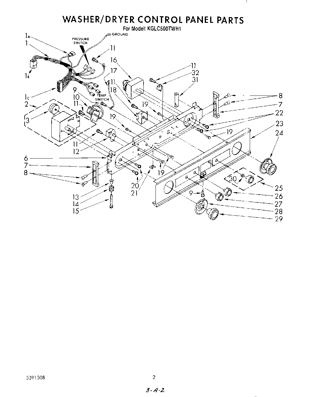 02 - WASHER/DRYER CONTROL PANEL