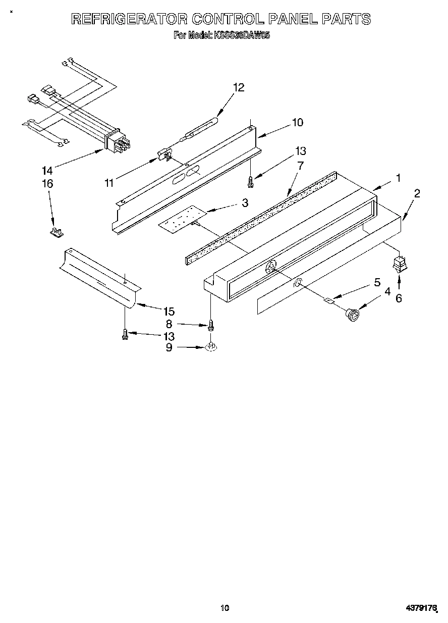 08 - REFRIGERATOR CONTROL PANEL