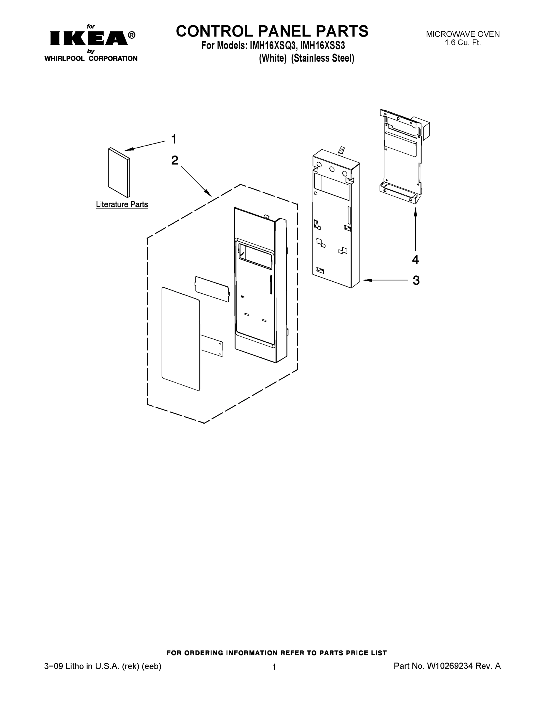 01 - CONTROL PANEL PARTS