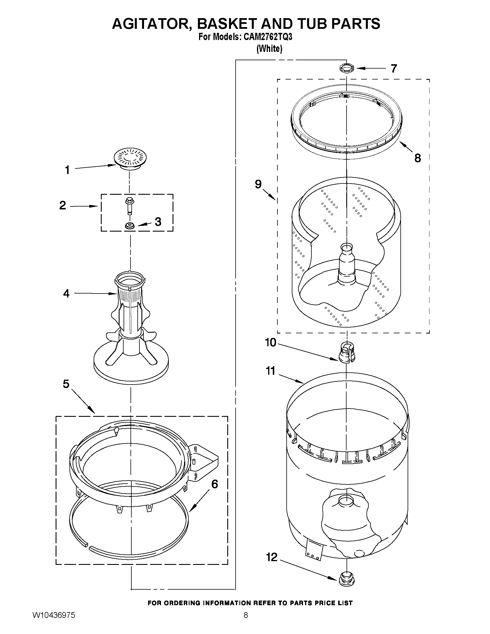 05 - AGITATOR, BASKET AND TUB PARTS