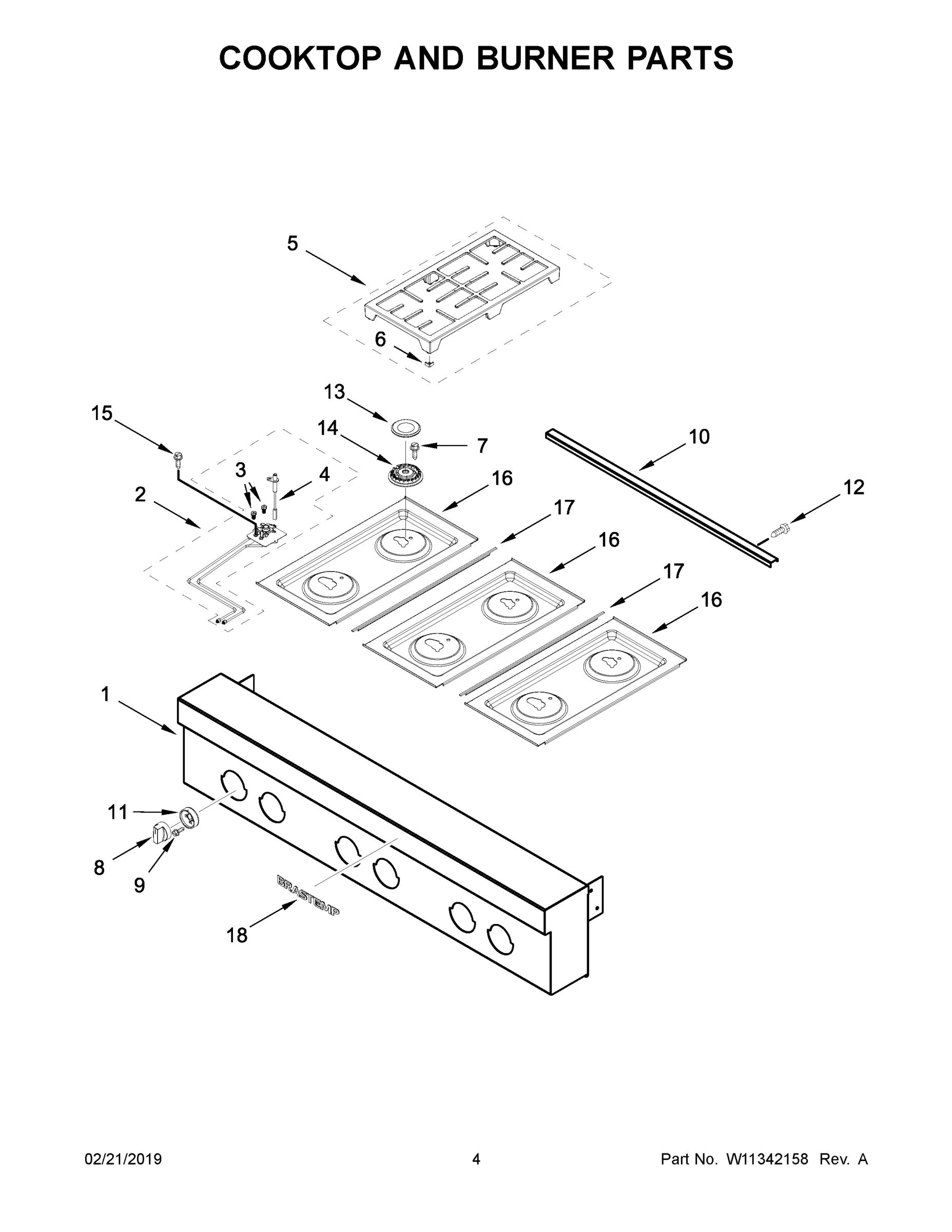 03 - COOKTOP AND BURNER PARTS