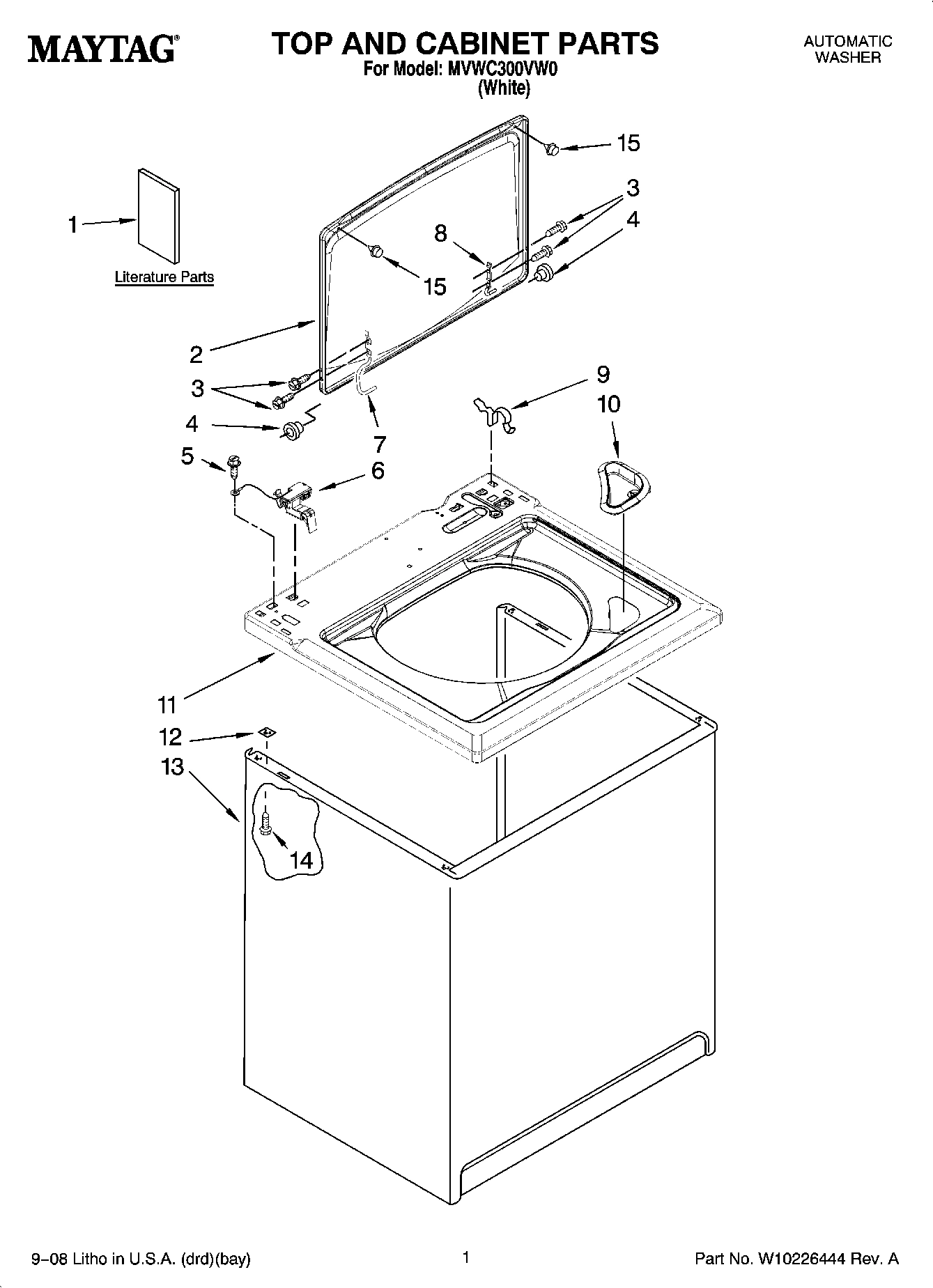 01 - TOP AND CABINET PARTS